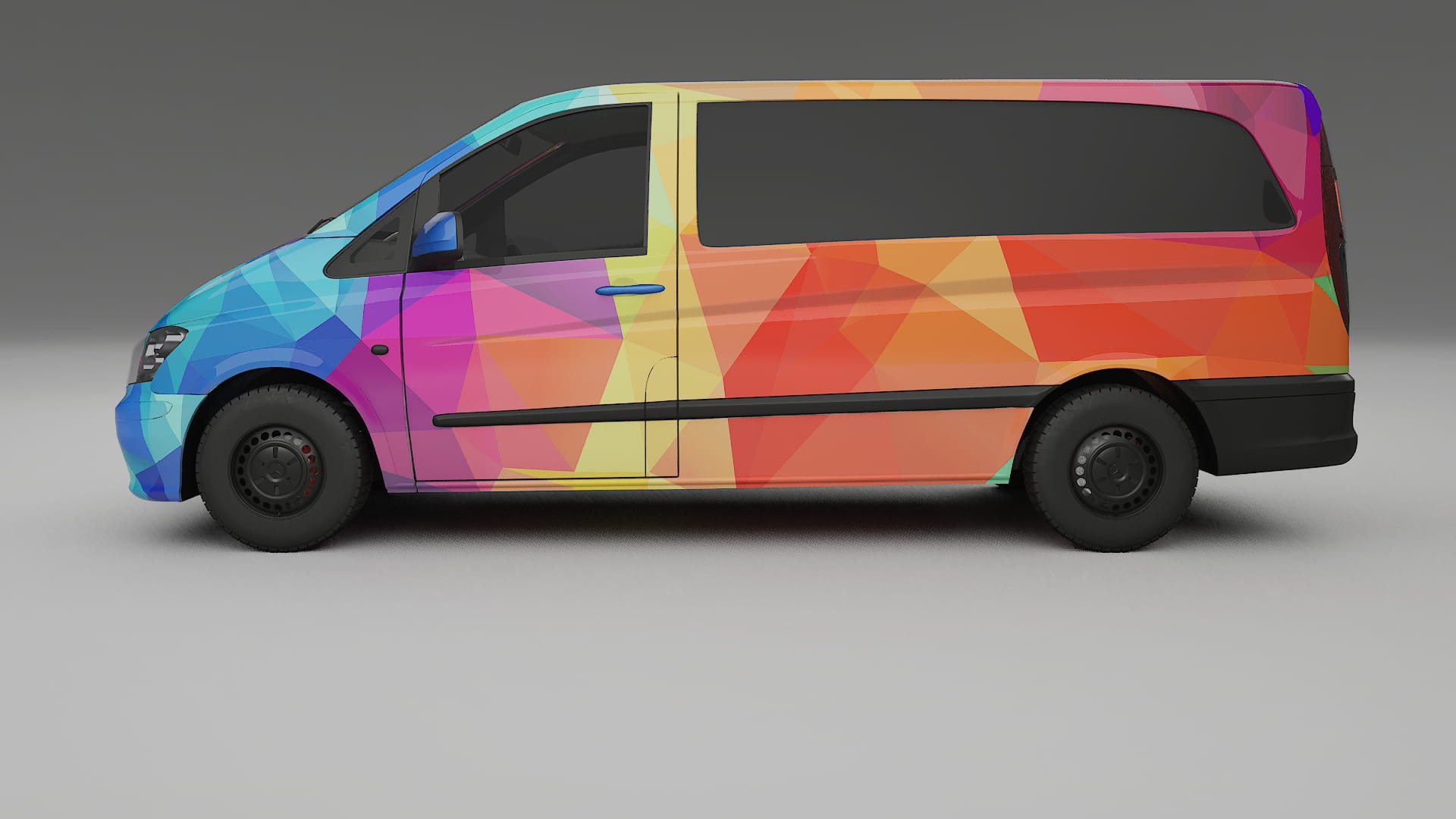 Mercedes Vito Short W639 facelift LCI VECTOR VIBE – Design-Wrap PPF-Kit aus bedruckbarer Polyurethanfolie