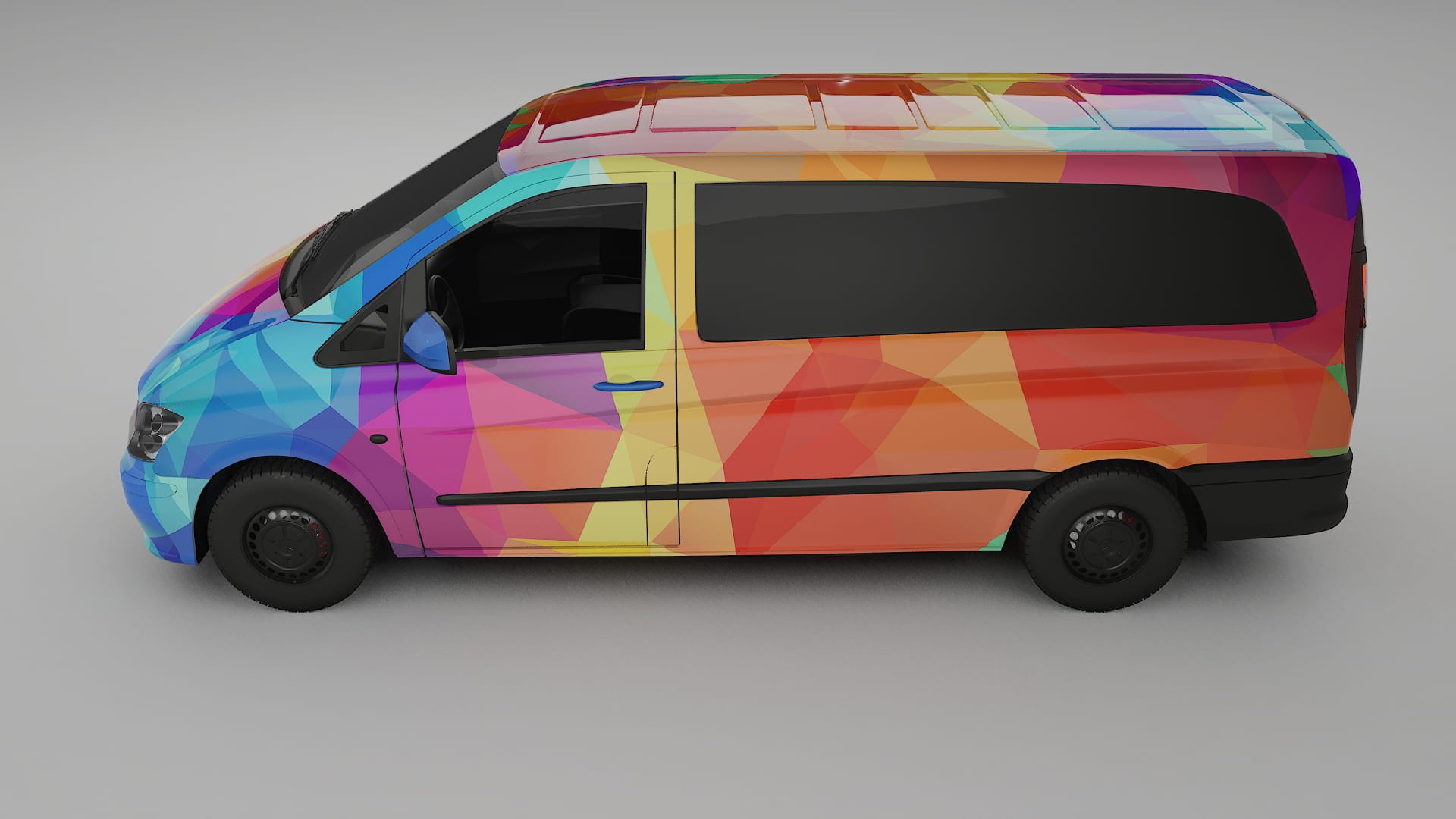 Mercedes Vito Short W639 facelift LCI VECTOR VIBE Designed Wrap PPF Kit – Printable Polyurethane Film