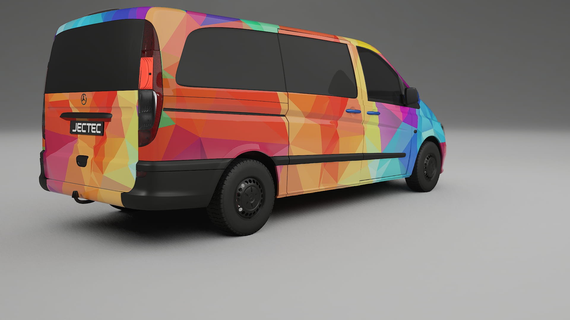 Mercedes Vito Short W639 facelift LCI VECTOR VIBE Designed Wrap PPF Kit – Printable Polyurethane Film