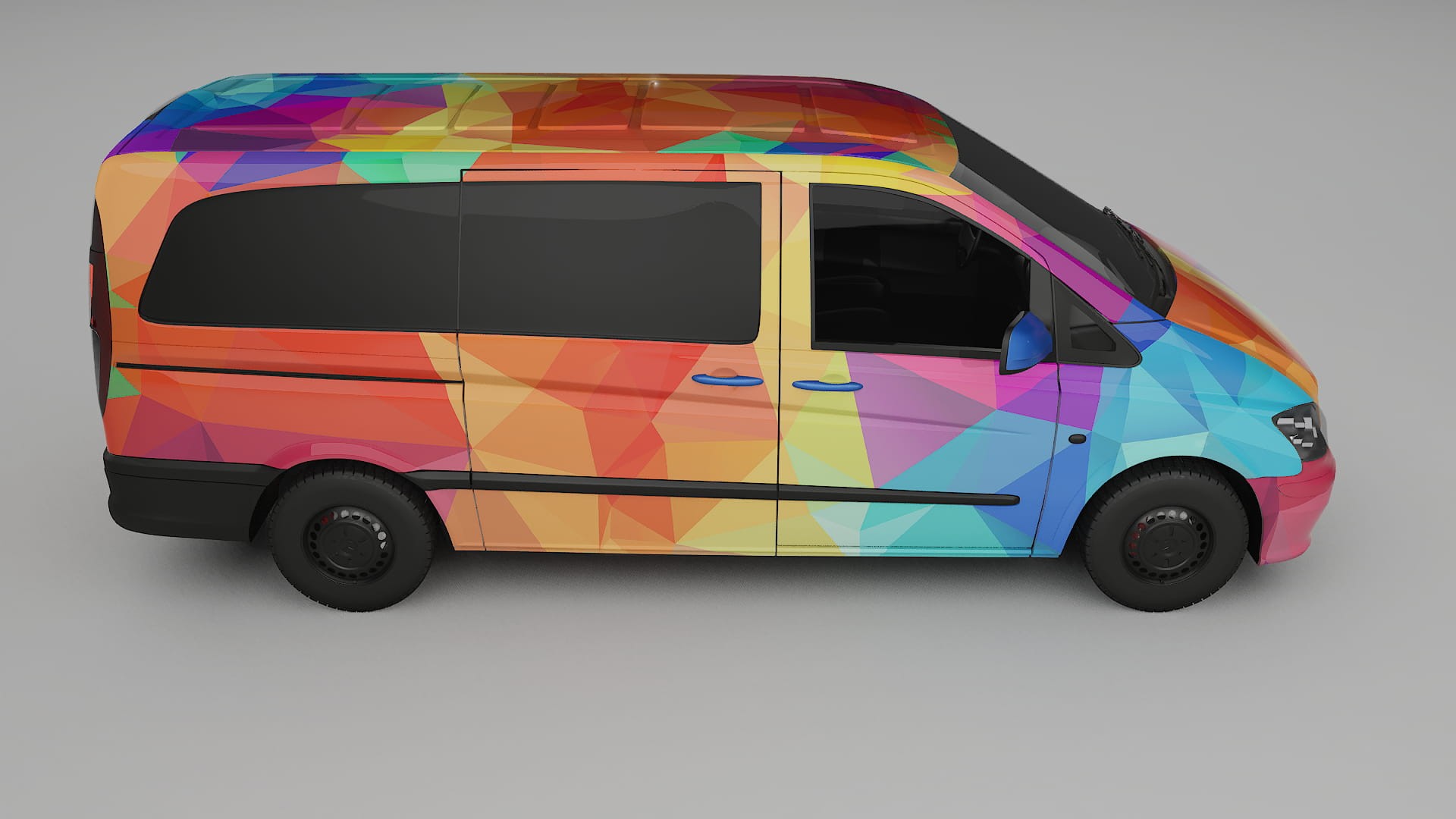Mercedes Vito Short W639 facelift LCI VECTOR VIBE – Design-Wrap PPF-Kit aus bedruckbarer Polyurethanfolie