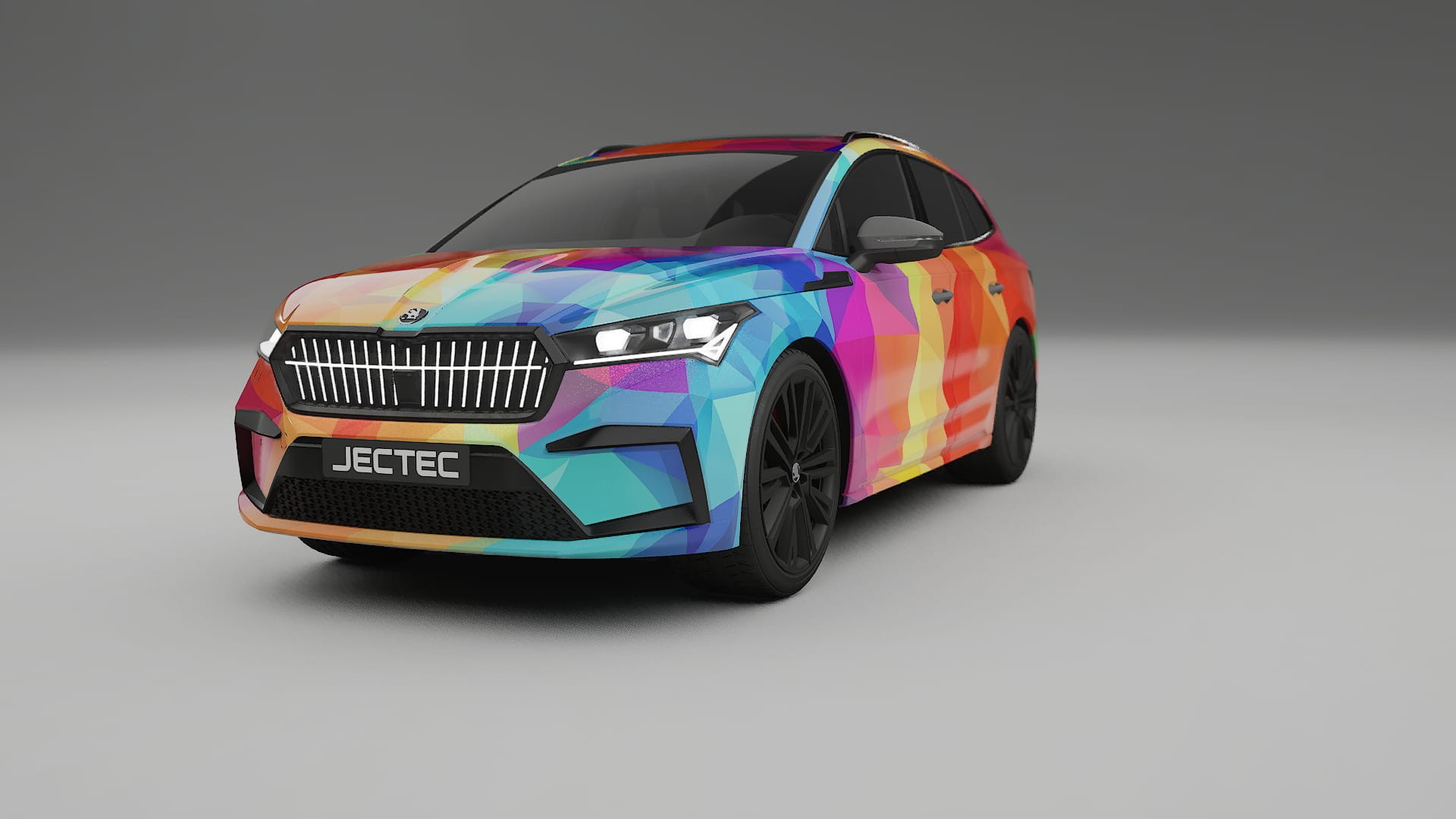 Škoda Enyaq MEB VECTOR VIBE Designed Wrap PPF Kit – Printable Polyurethane Film