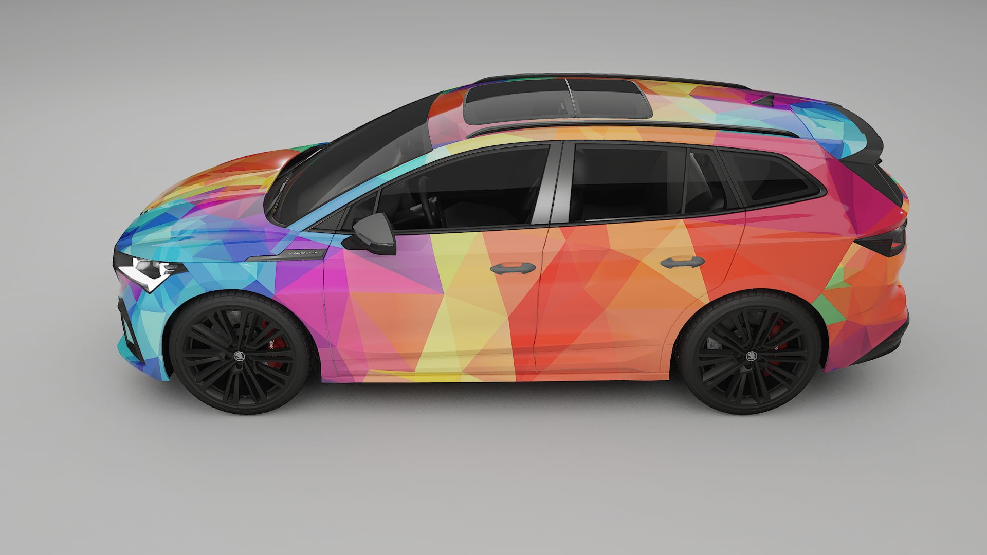 Škoda Enyaq MEB VECTOR VIBE Designed Wrap PPF Kit – Printable Polyurethane Film