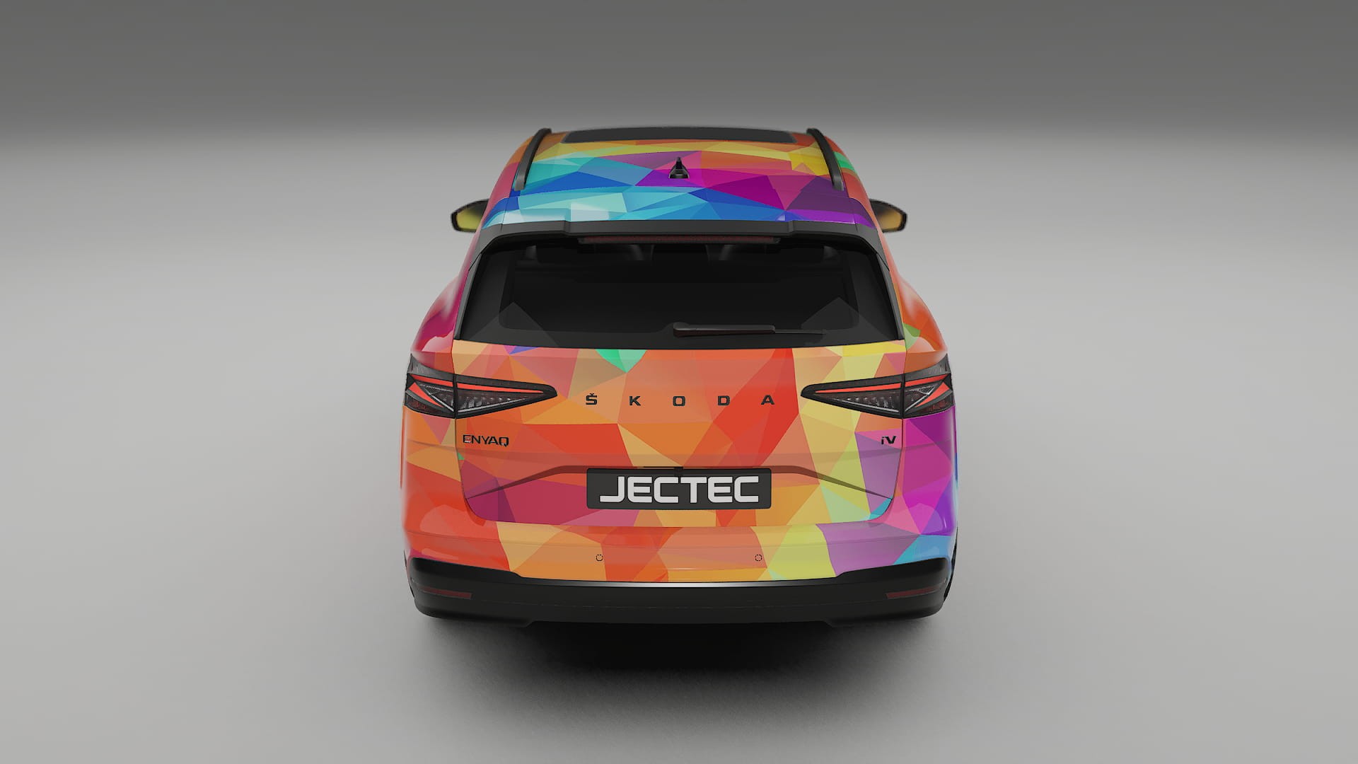 Škoda Enyaq MEB VECTOR VIBE – Design-Wrap PPF-Kit aus bedruckbarer Polyurethanfolie