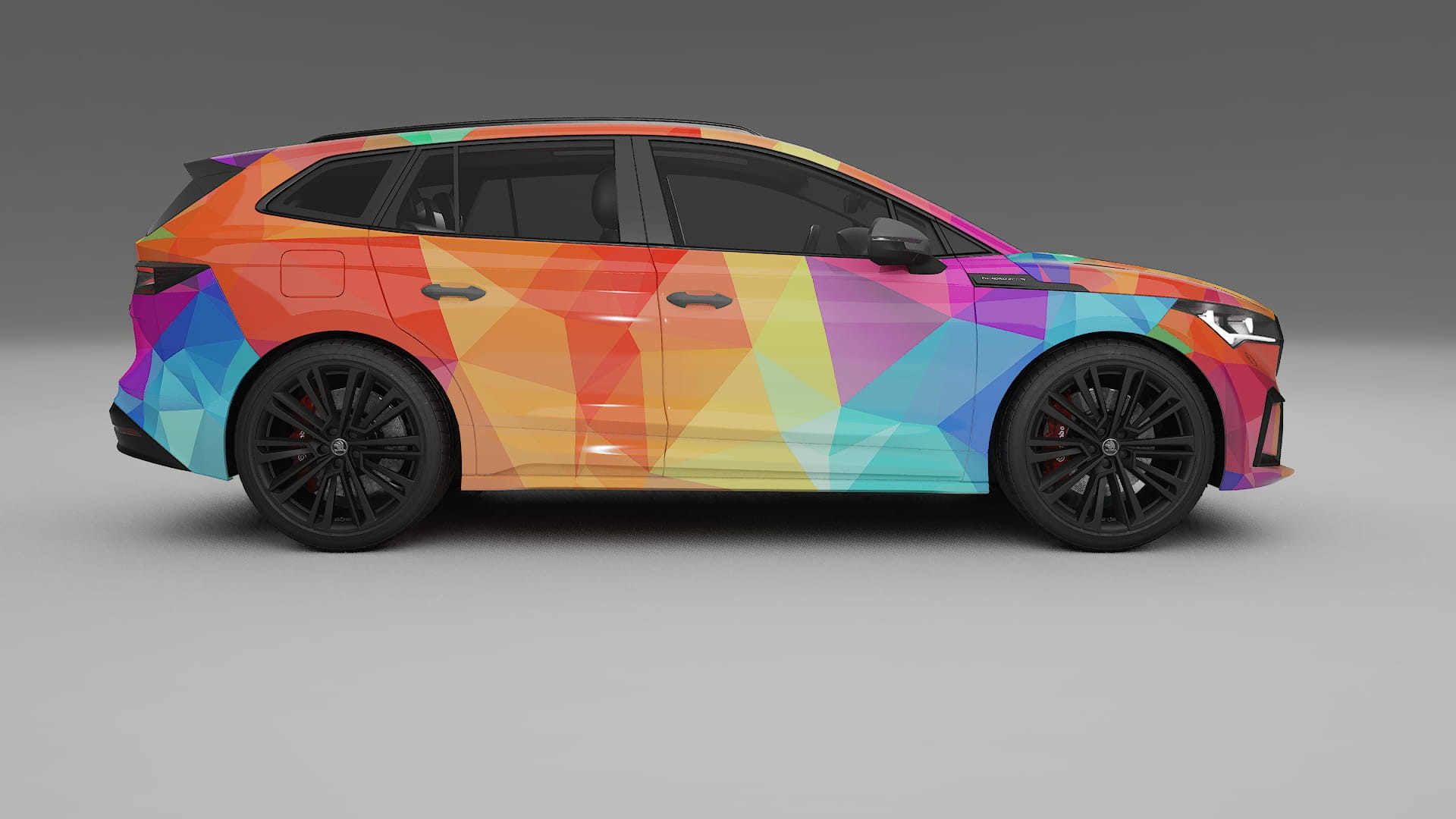 Škoda Enyaq MEB VECTOR VIBE – Design-Wrap PPF-Kit aus bedruckbarer Polyurethanfolie