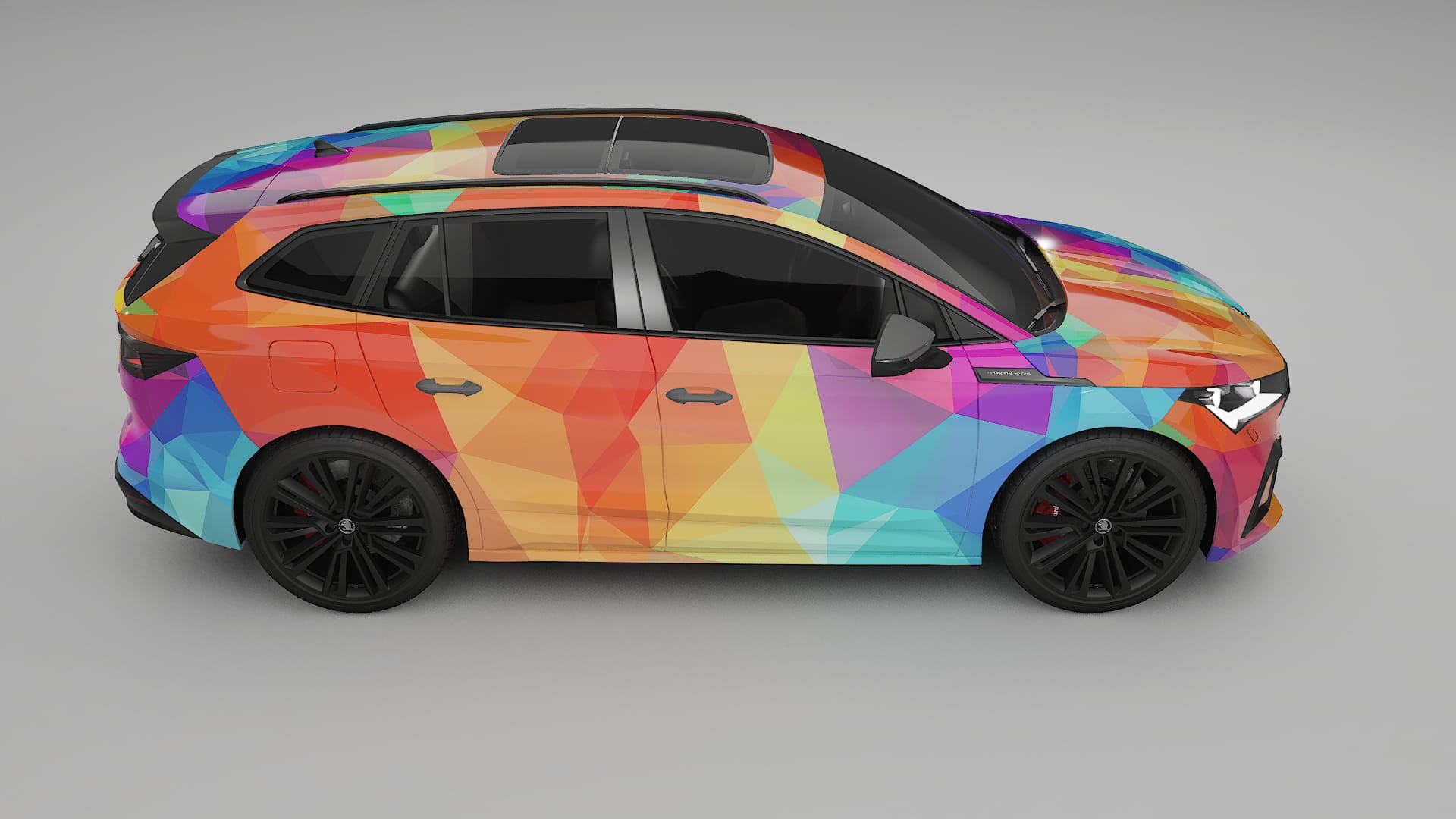 Škoda Enyaq MEB VECTOR VIBE Designed Wrap PPF Kit – Printable Polyurethane Film
