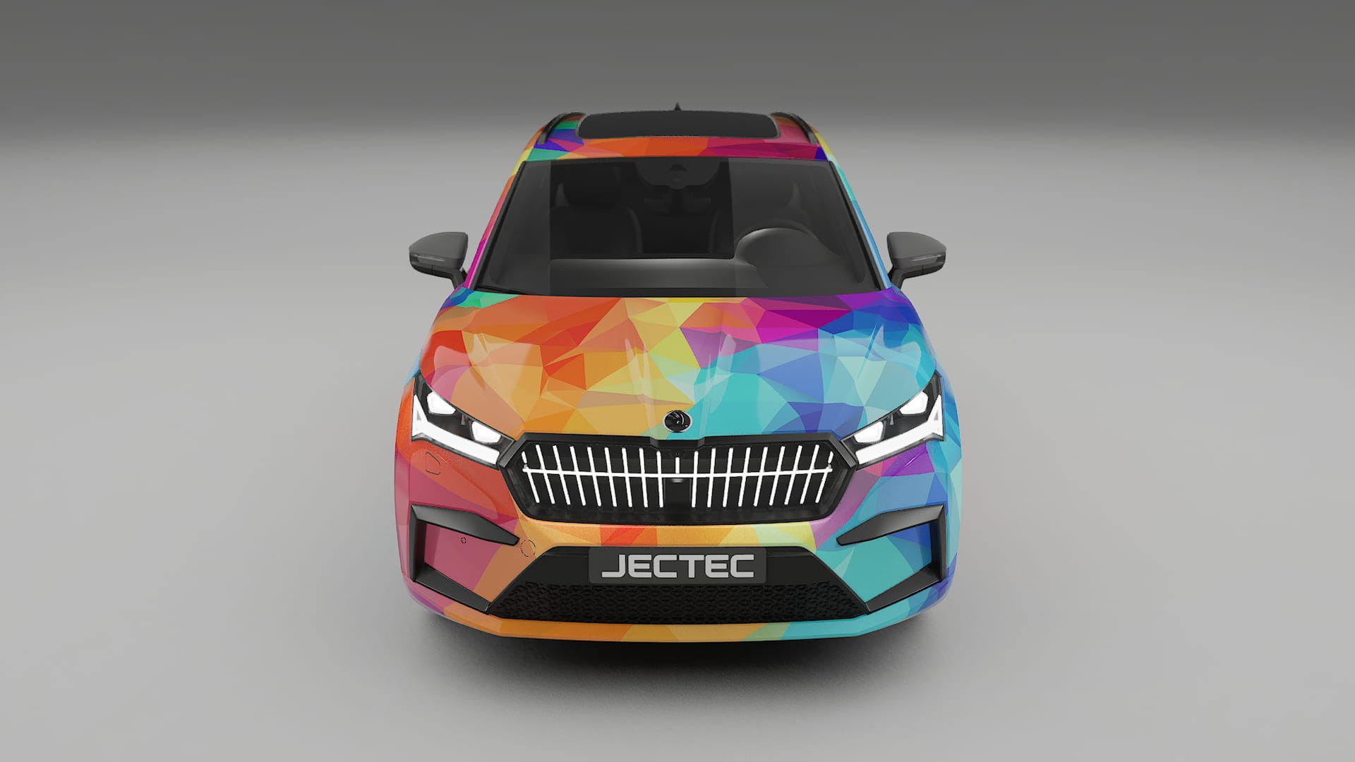 Škoda Enyaq MEB VECTOR VIBE – Design-Wrap PPF-Kit aus bedruckbarer Polyurethanfolie