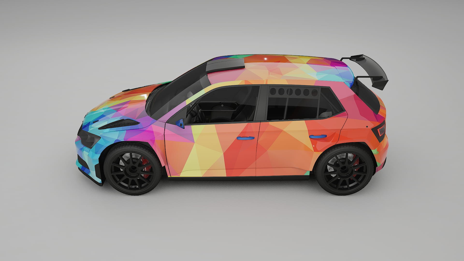 Škoda Fabia R5 6V VECTOR WIBE Designed Wrap PPF Kit – Printable Polyurethane Film