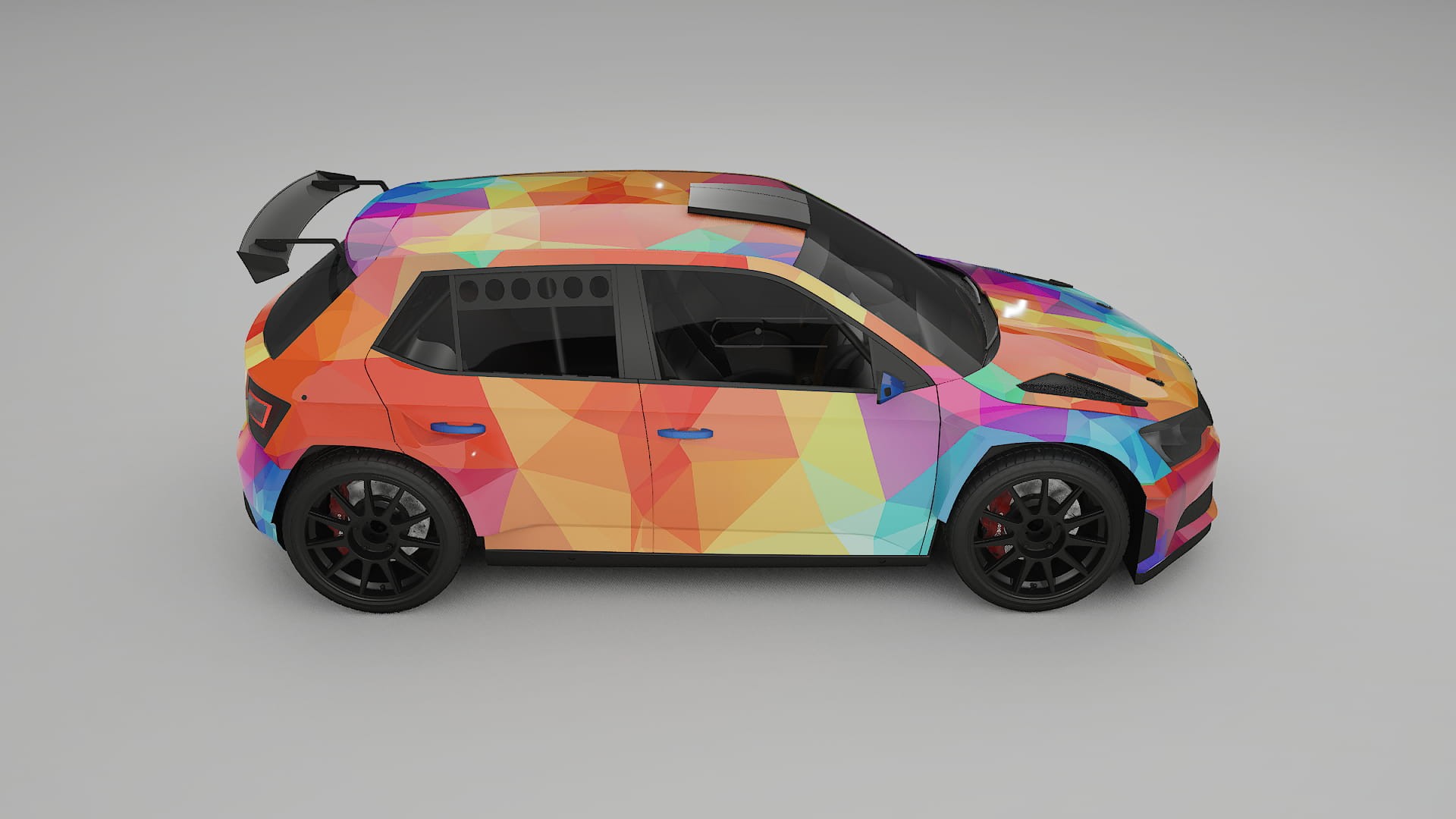 Škoda Fabia R5 6V VECTOR VIBE Designed Wrap PPF Kit – Printable Polyurethane Film
