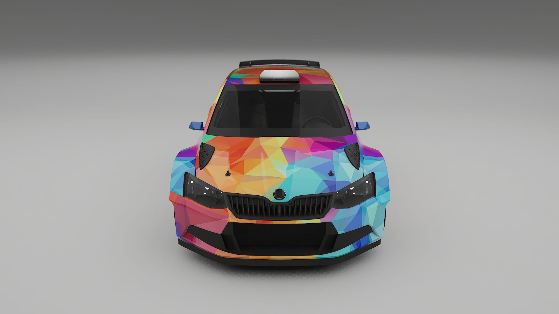 Škoda Fabia R5 6V VECTOR VIBE – Design-Wrap PPF-Kit aus bedruckbarer Polyurethanfolie