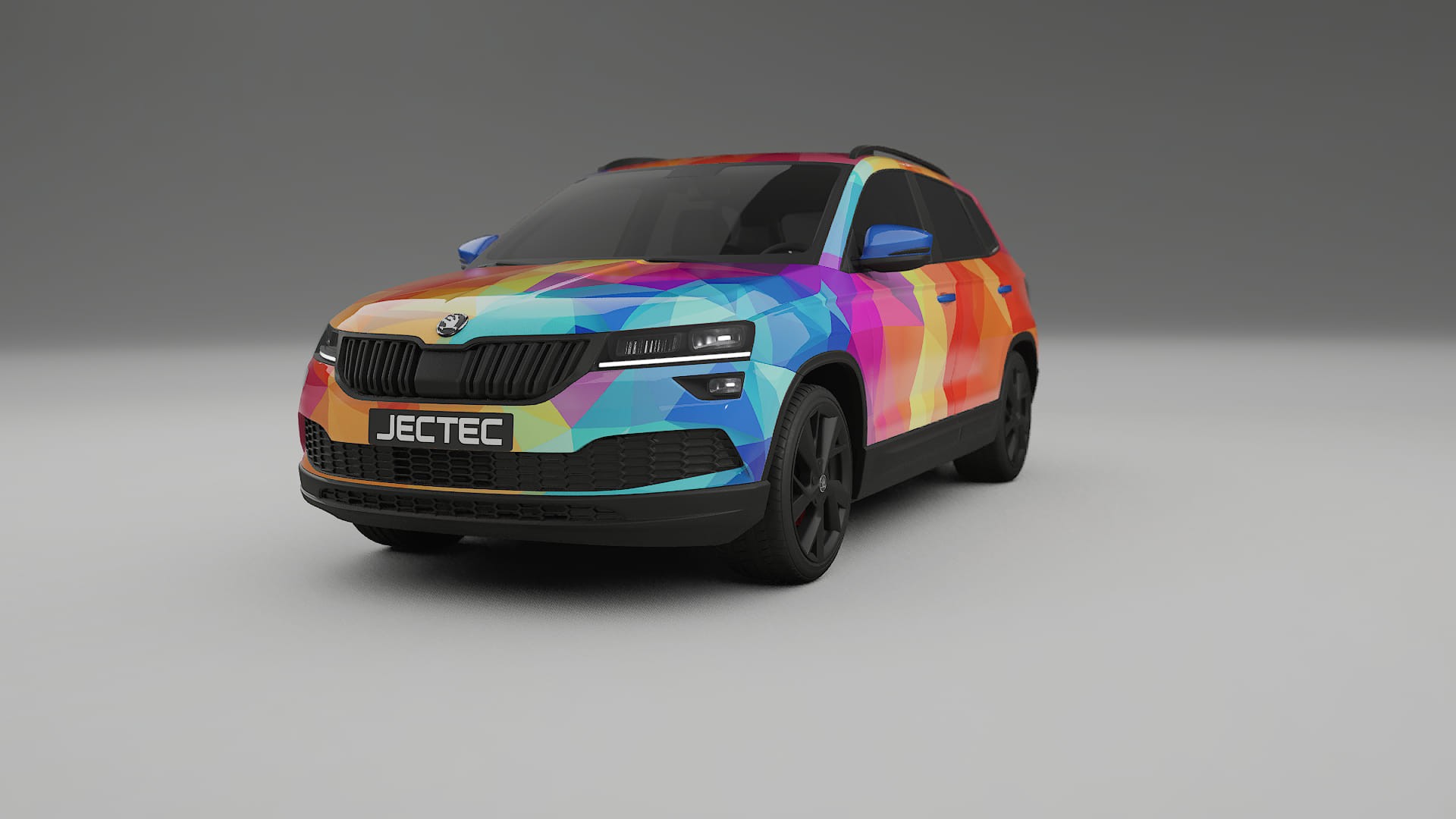 Škoda Karoq NU7 VECTOR VIBE Designed Wrap PPF Kit – Printable Polyurethane Film
