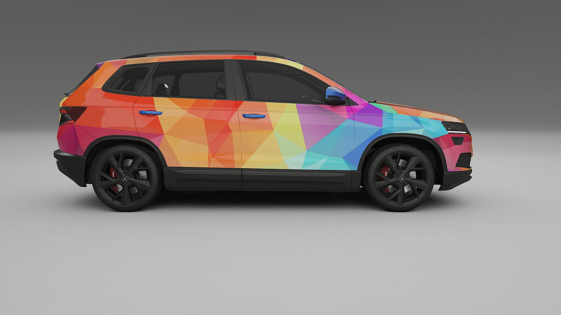 Škoda Karoq NU7 VECTOR VIBE – Design-Wrap PPF-Kit aus bedruckbarer Polyurethanfolie