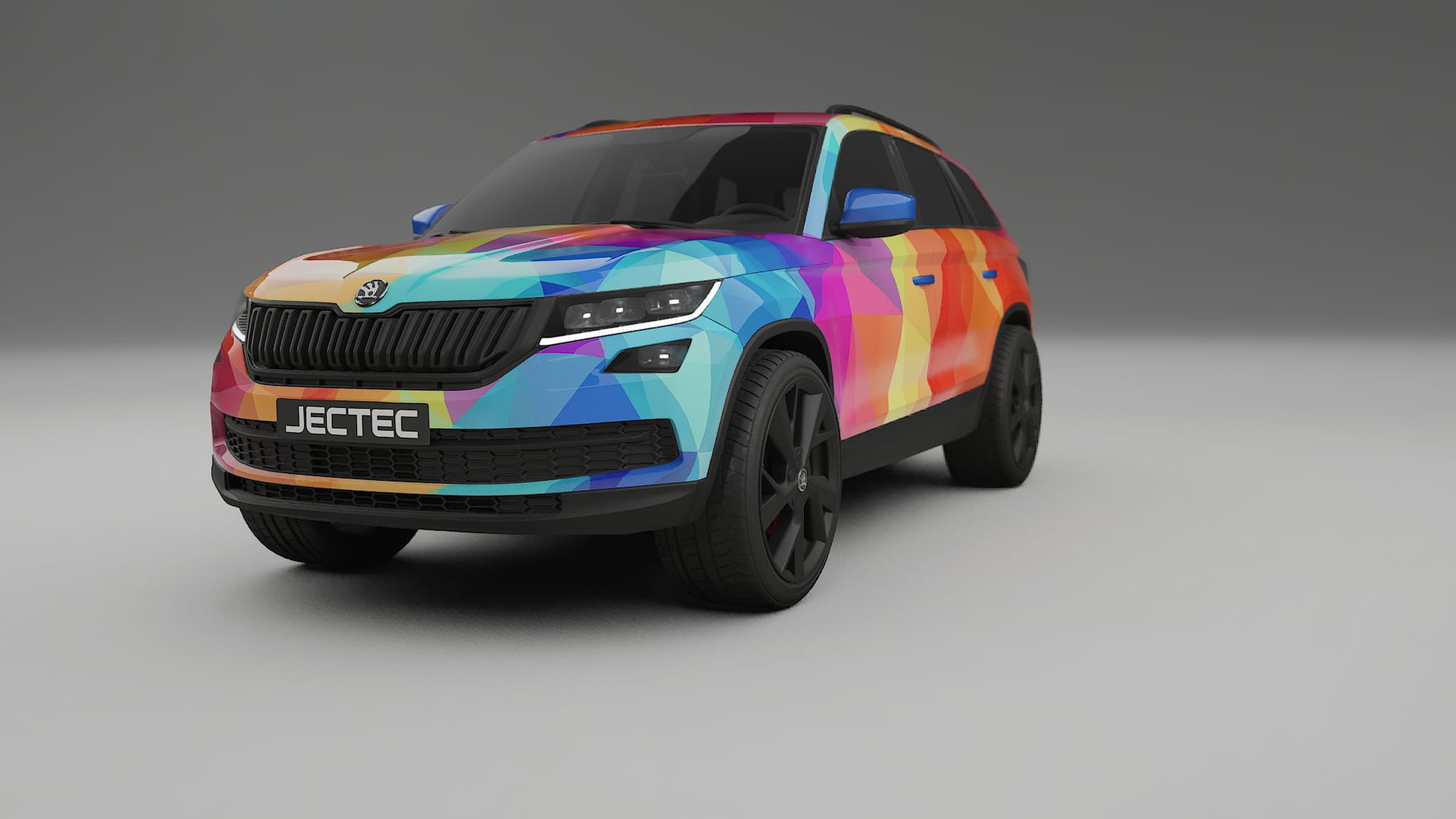 Škoda Kodiaq NS7 VECTOR VIBE – Design-Wrap PPF-Kit aus bedruckbarer Polyurethanfolie