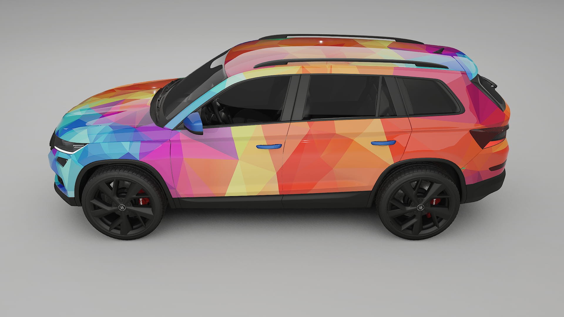 Škoda Kodiaq NS7 VECTOR VIBE – Design-Wrap PPF-Kit aus bedruckbarer Polyurethanfolie