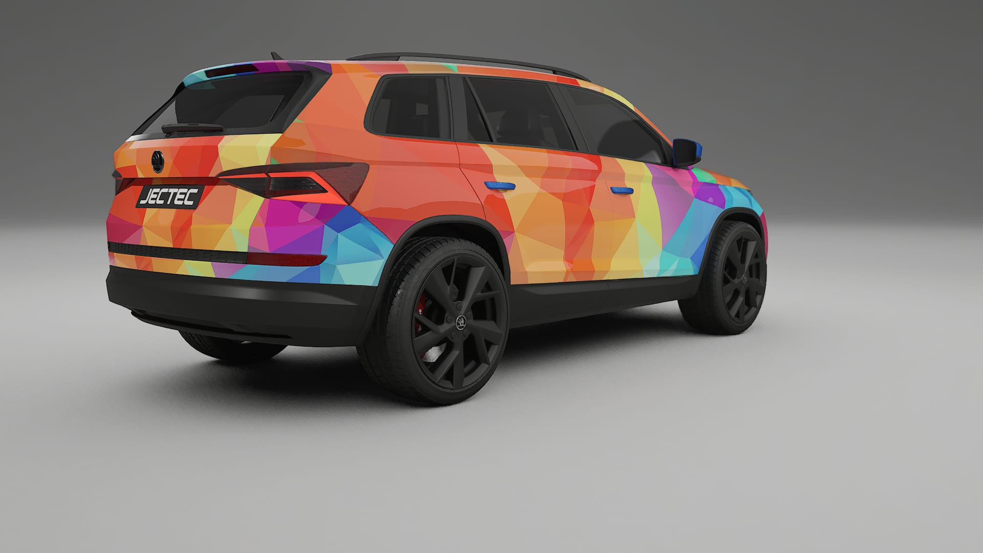 Škoda Kodiaq NS7 VECTOR VIBE – Design-Wrap PPF-Kit aus bedruckbarer Polyurethanfolie