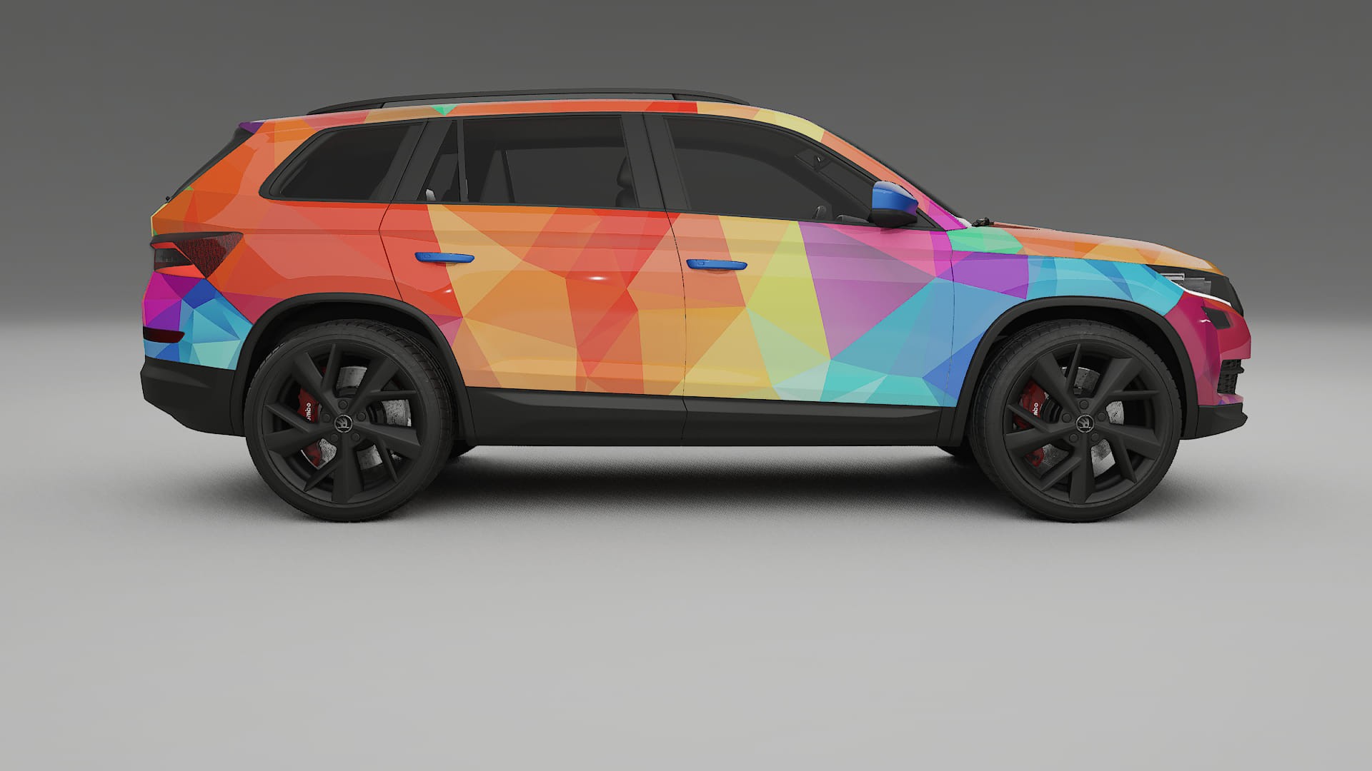 Škoda Kodiaq NS7 VECTOR VIBE – Design-Wrap PPF-Kit aus bedruckbarer Polyurethanfolie