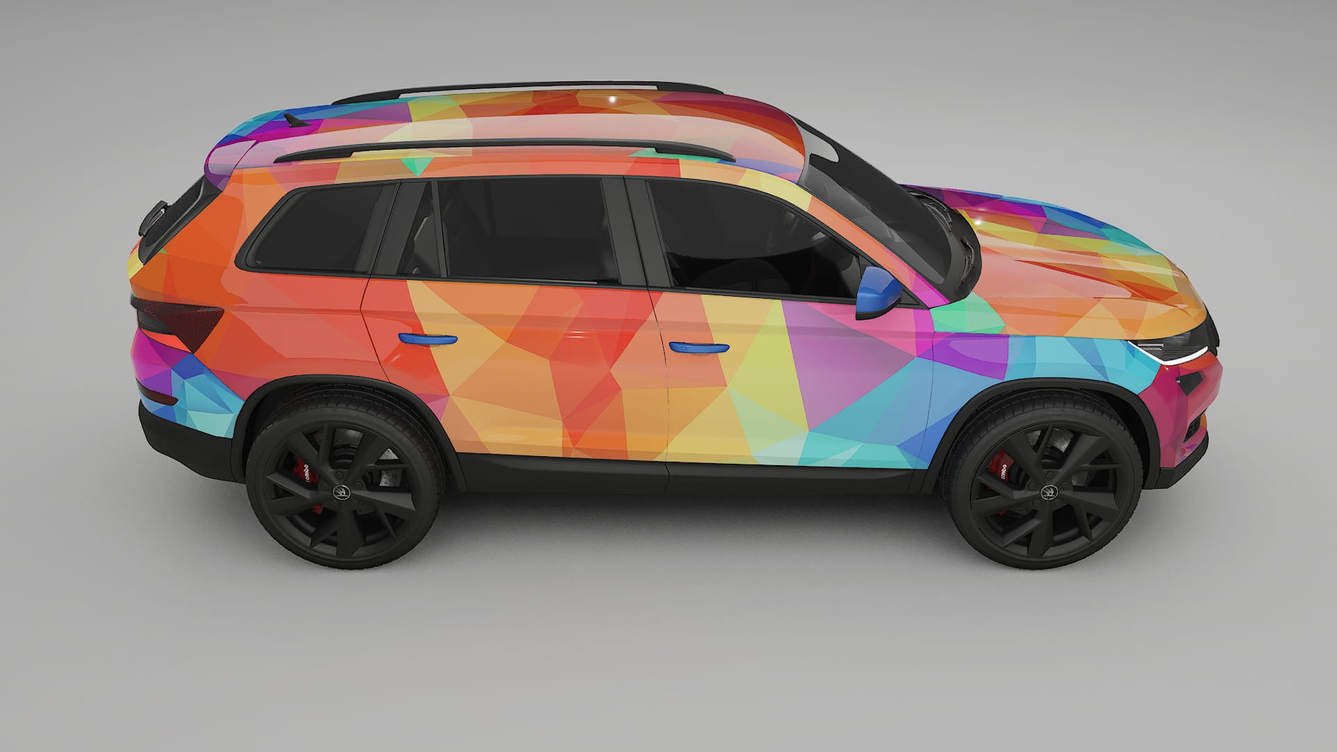 Škoda Kodiaq NS7 VECTOR VIBE – Design-Wrap PPF-Kit aus bedruckbarer Polyurethanfolie