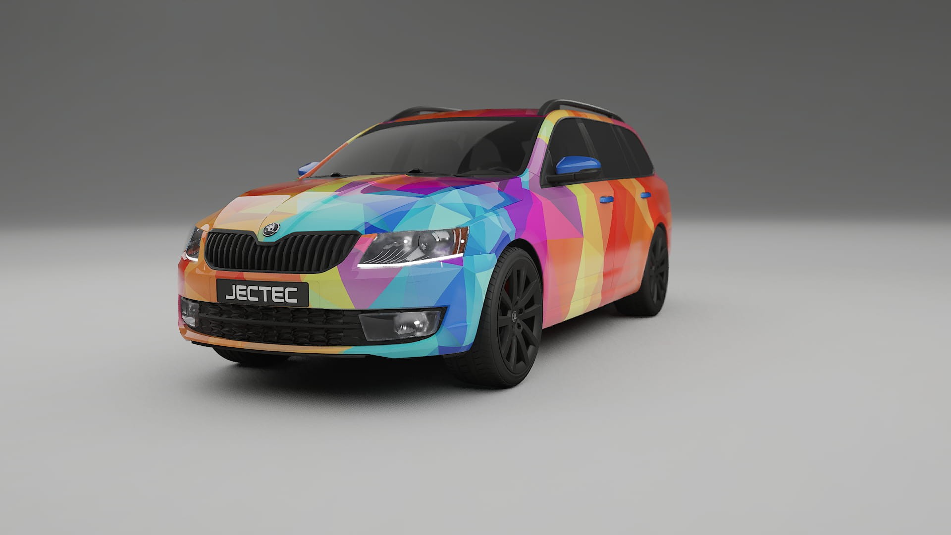 Škoda Octavia combi 5E VECTOR VIBE – Design-Wrap PPF-Kit aus bedruckbarer Polyurethanfolie