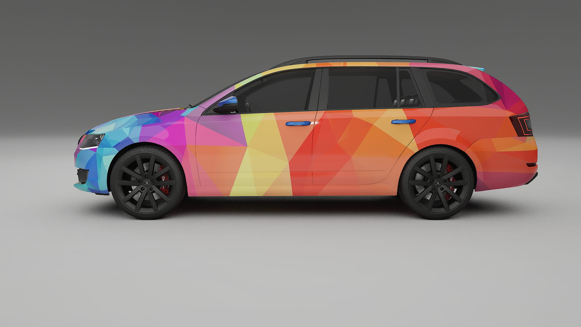 Škoda Octavia combi 5E VECTOR VIBE – Design-Wrap PPF-Kit aus bedruckbarer Polyurethanfolie