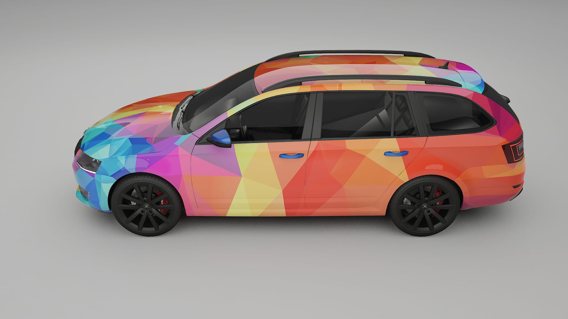 Škoda Octavia combi 5E VECTOR VIBE Designed Wrap PPF Kit – Printable Polyurethane Film