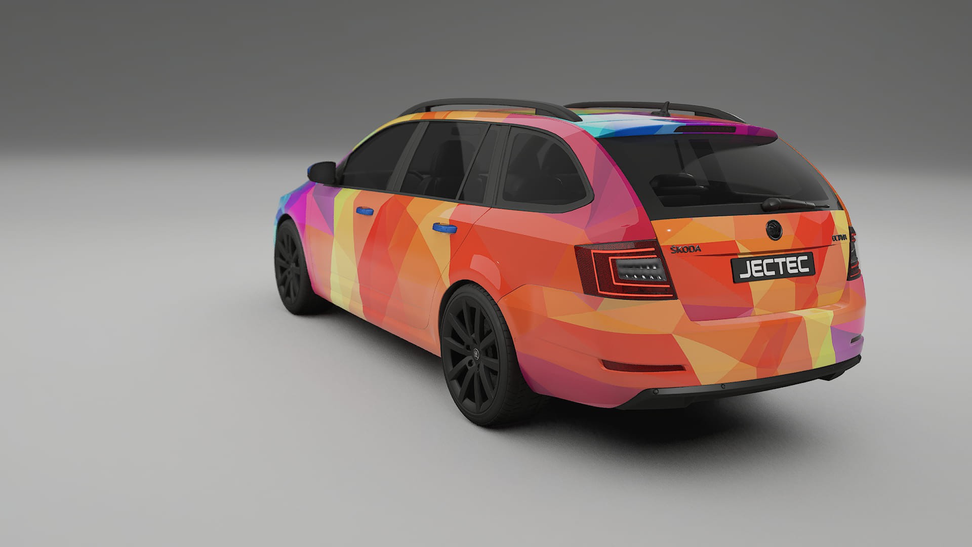 Škoda Octavia combi 5E VECTOR VIBE – Design-Wrap PPF-Kit aus bedruckbarer Polyurethanfolie