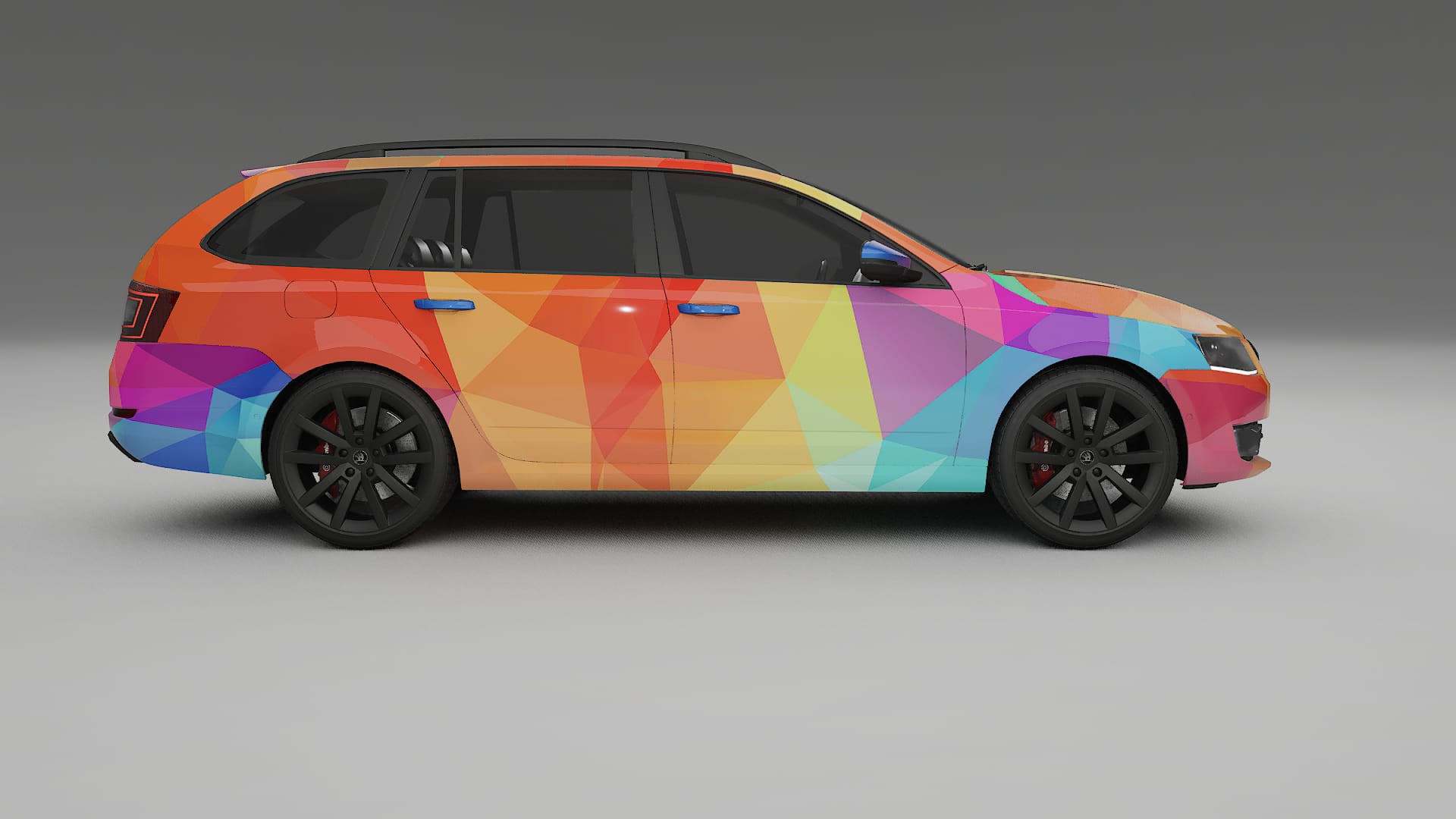 Škoda Octavia combi 5E VECTOR VIBE Designed Wrap PPF Kit – Printable Polyurethane Film