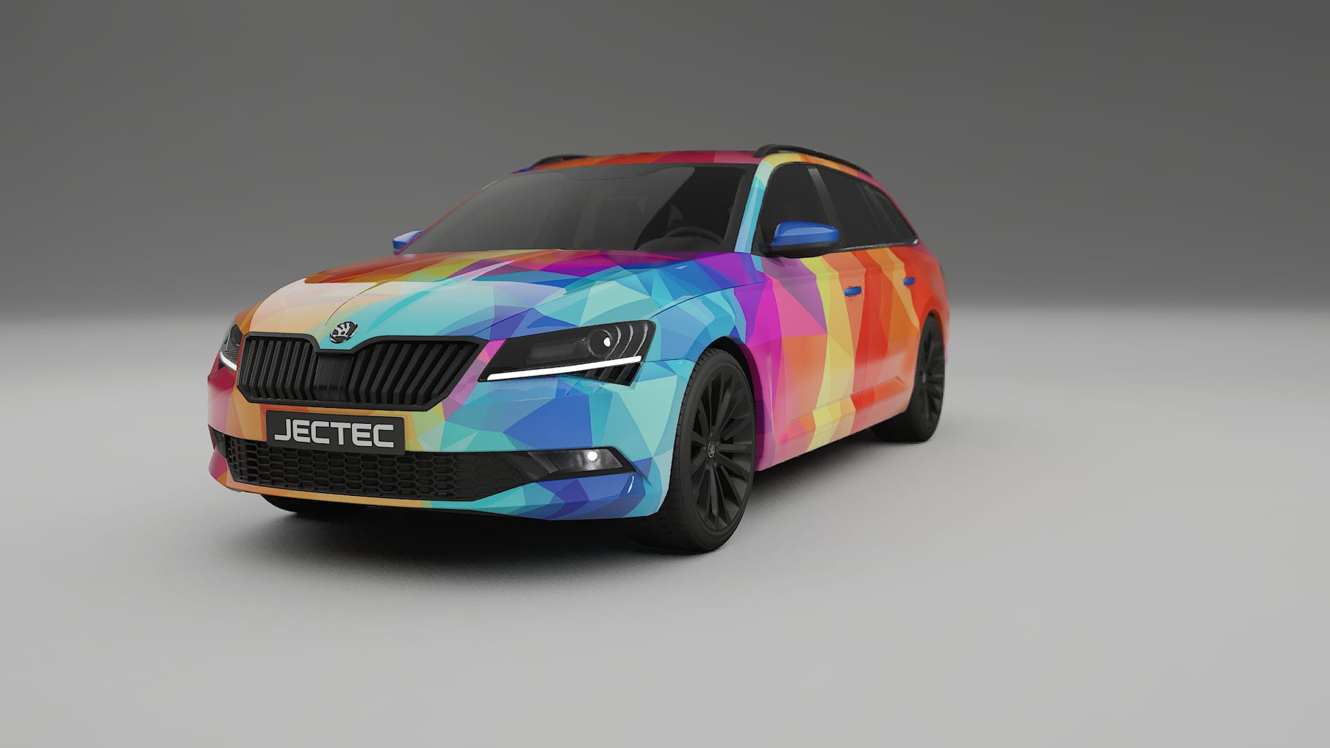 Škoda Superb B8 VECTOR VIBE Designed Wrap PPF Kit – Printable Polyurethane Film