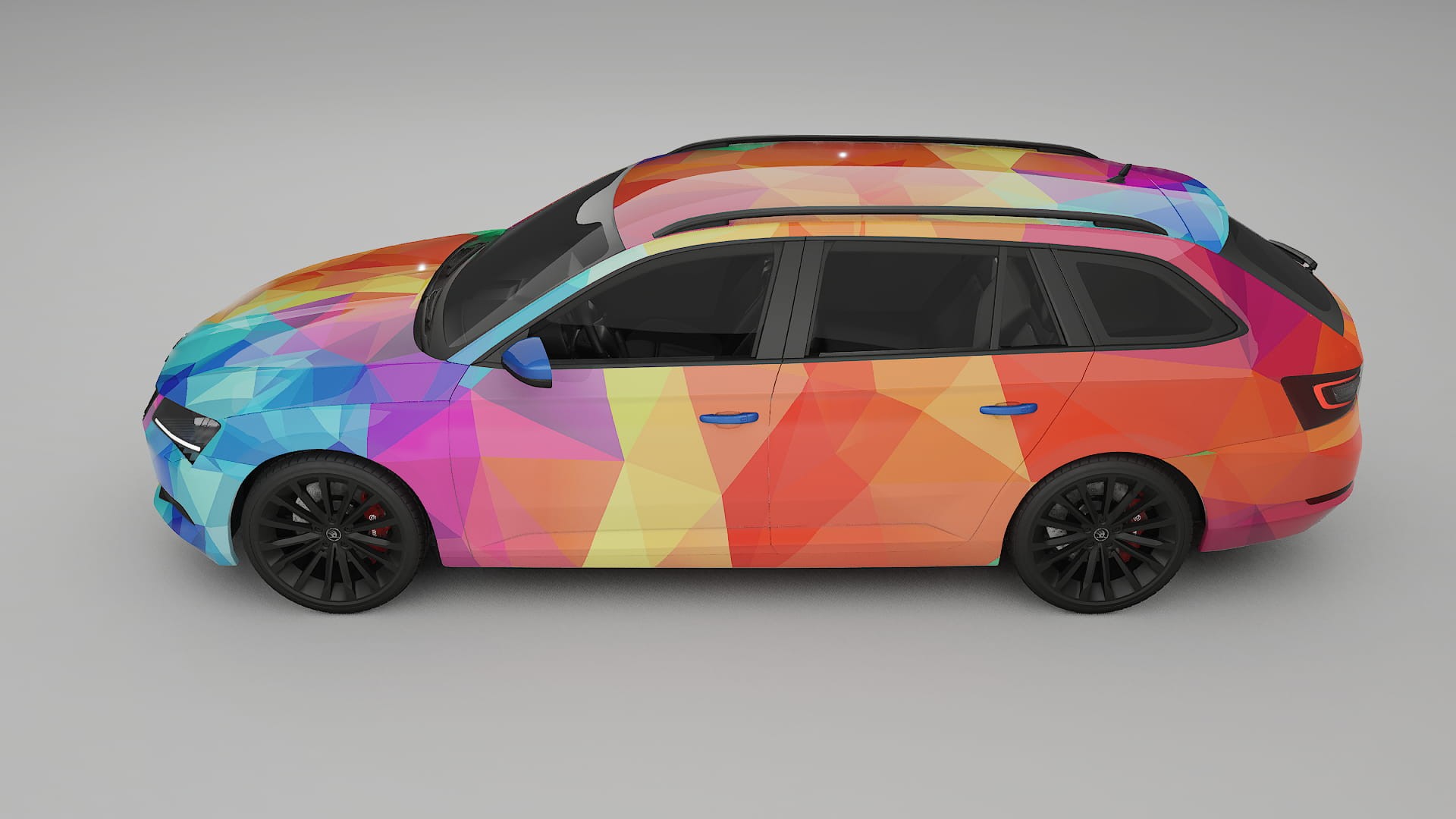 Škoda Superb B8 VECTOR VIBE – Design-Wrap PPF-Kit aus bedruckbarer Polyurethanfolie