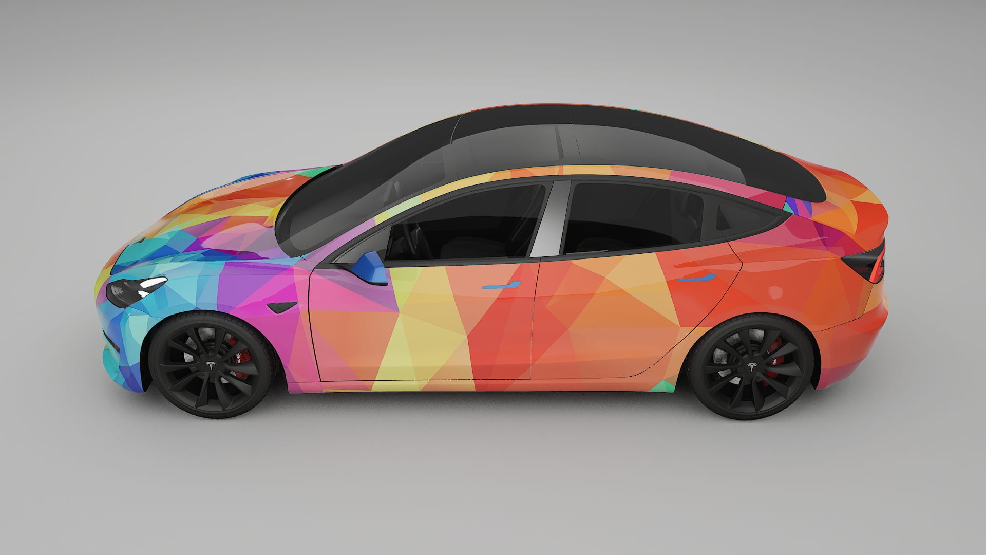 Tesla Model 3 VECTOR VIBE – Design-Wrap PPF-Kit aus bedruckbarer Polyurethanfolie