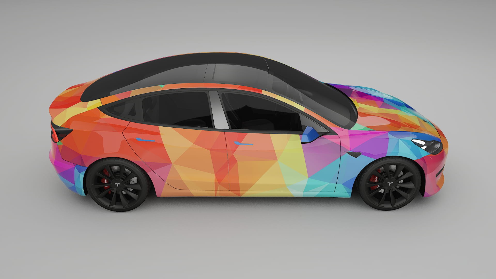 Tesla Model 3 VECTOR VIBE – Design-Wrap PPF-Kit aus bedruckbarer Polyurethanfolie