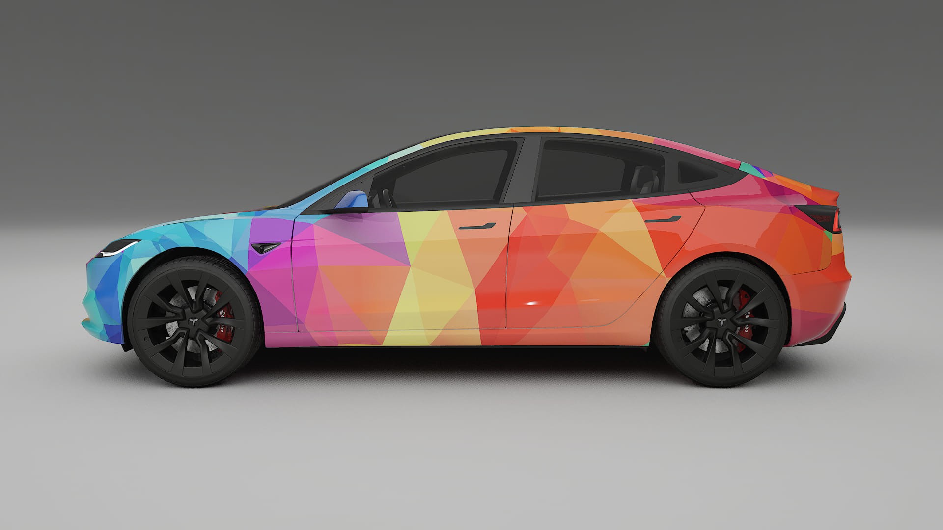 Tesla Model 3 Highland VECTOR WIBE Designed Wrap PPF Kit – Printable Polyurethane Film