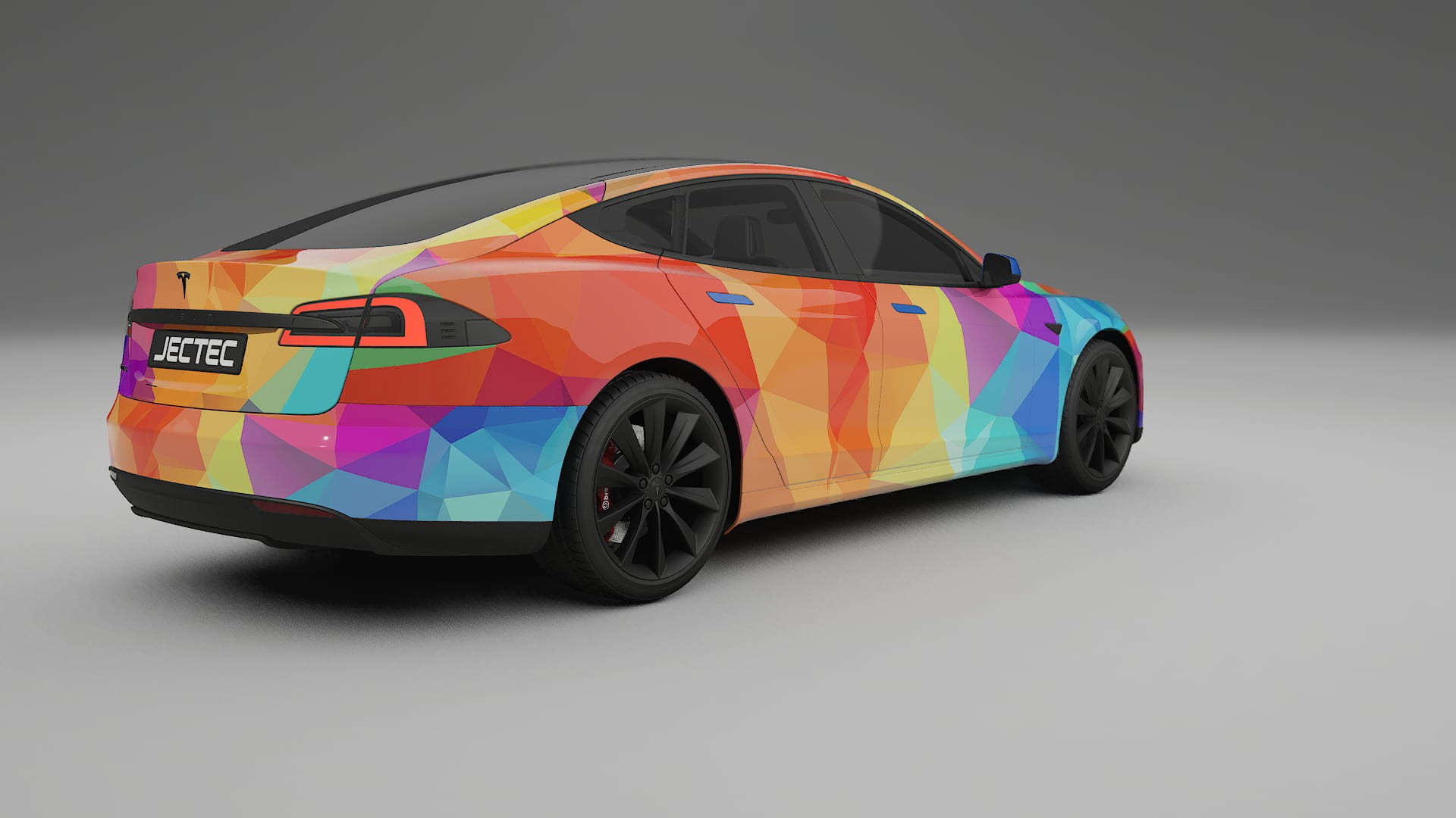Tesla Model-S VECTOR VIBE – Design-Wrap PPF-Kit aus bedruckbarer Polyurethanfolie