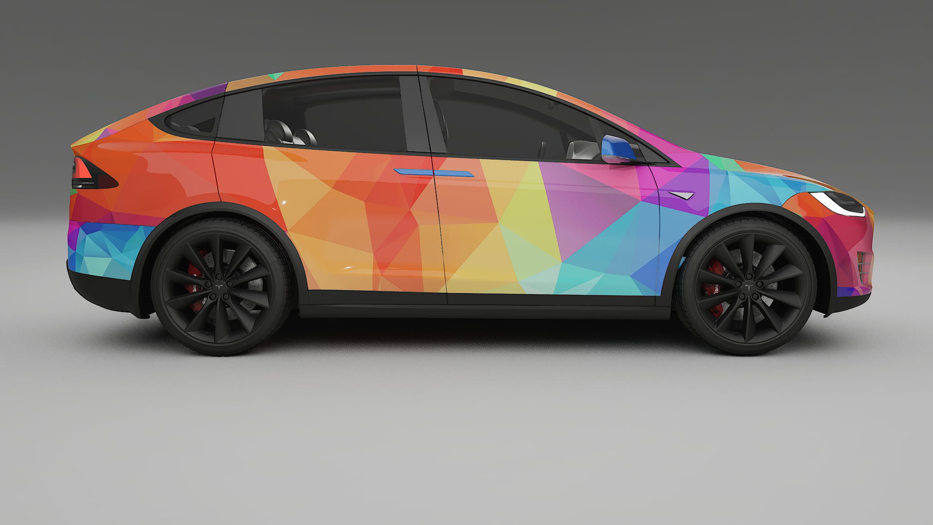 Tesla Model X VECTOR VIBE – Design-Wrap PPF-Kit aus bedruckbarer Polyurethanfolie