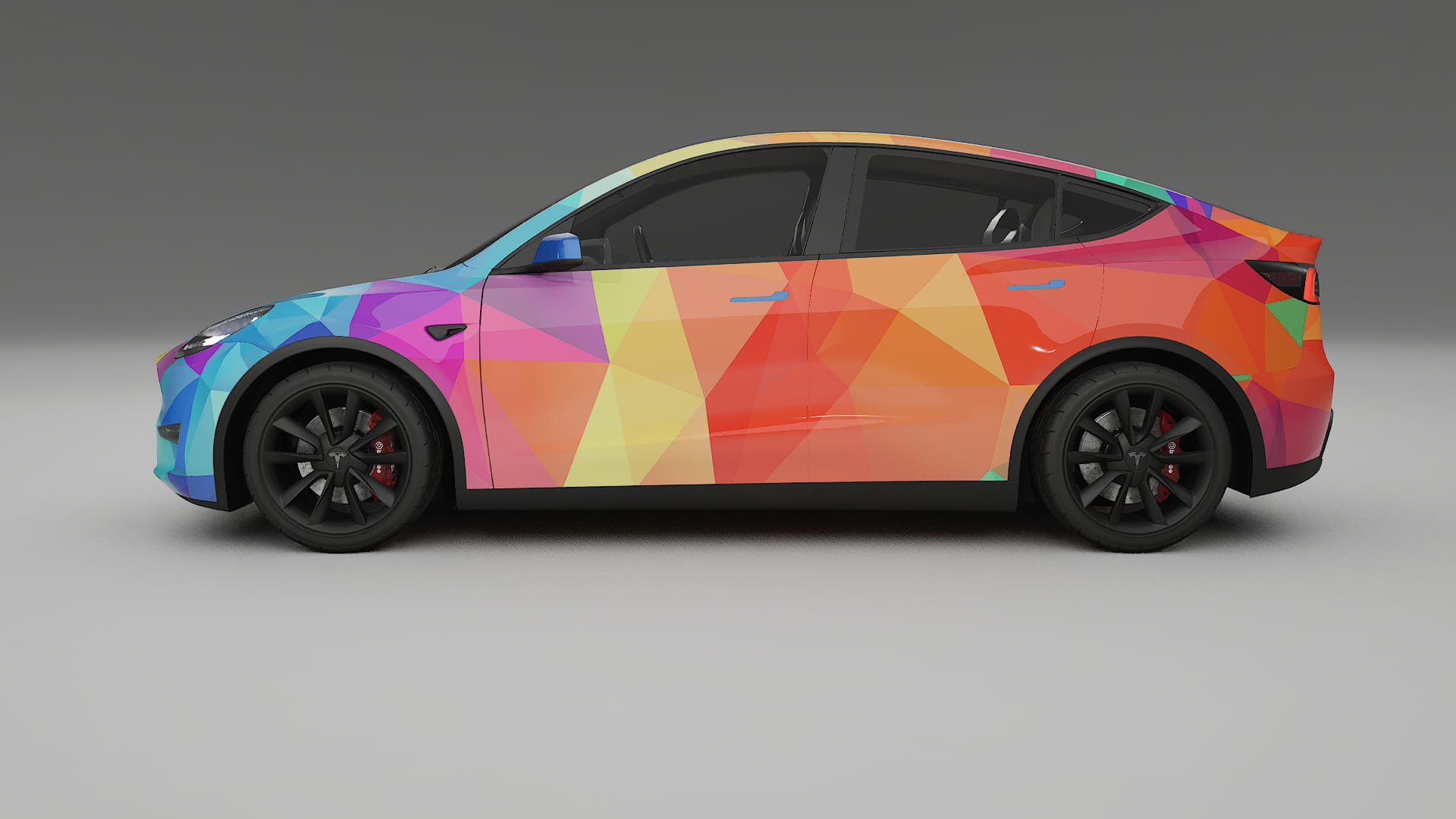Tesla Model Y VECTOR VIBE – Design-Wrap PPF-Kit aus bedruckbarer Polyurethanfolie