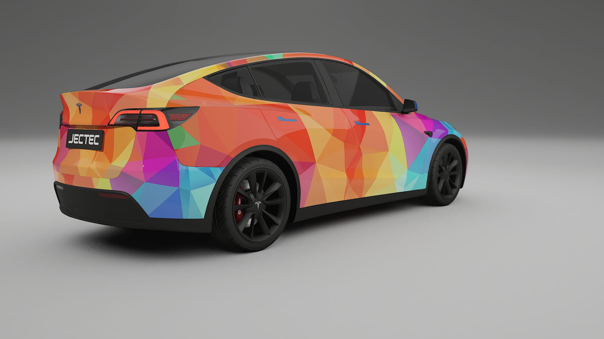 Tesla Model Y VECTOR VIBE – Design-Wrap PPF-Kit aus bedruckbarer Polyurethanfolie