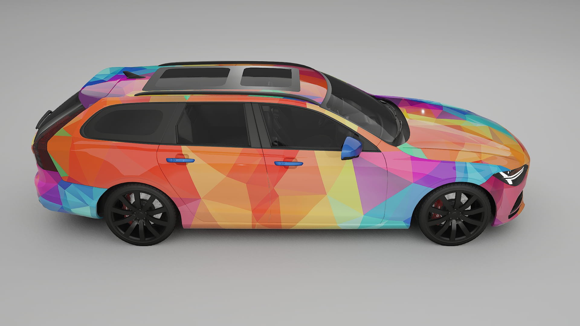 Volvo V90 P5 VECTOR VIBE – Design-Wrap PPF-Kit aus bedruckbarer Polyurethanfolie