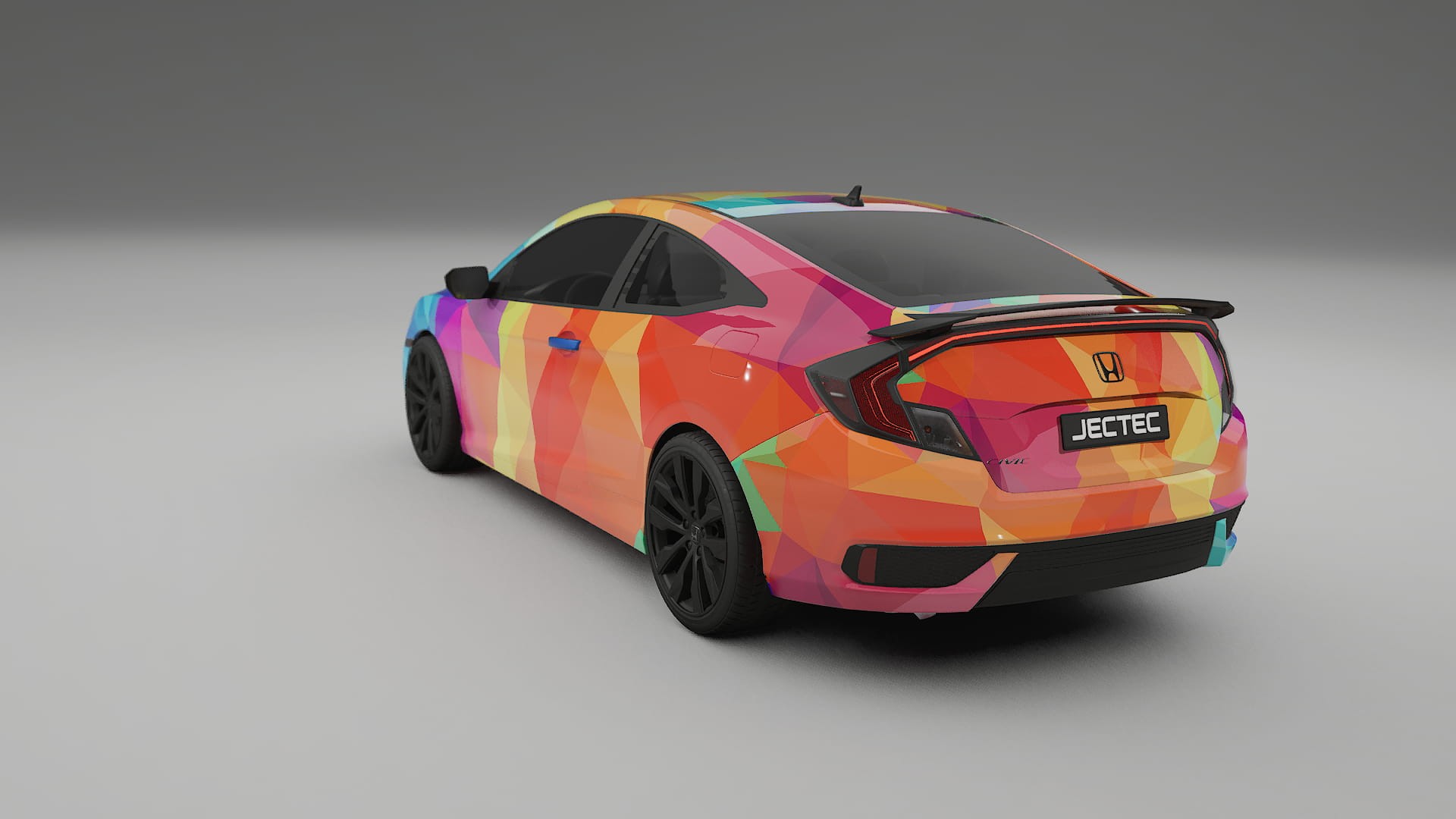 Honda Civic coupe prefacelift pre-LCI VECTOR WIBE Designed Wrap PPF Kit – Printable Polyurethane Film