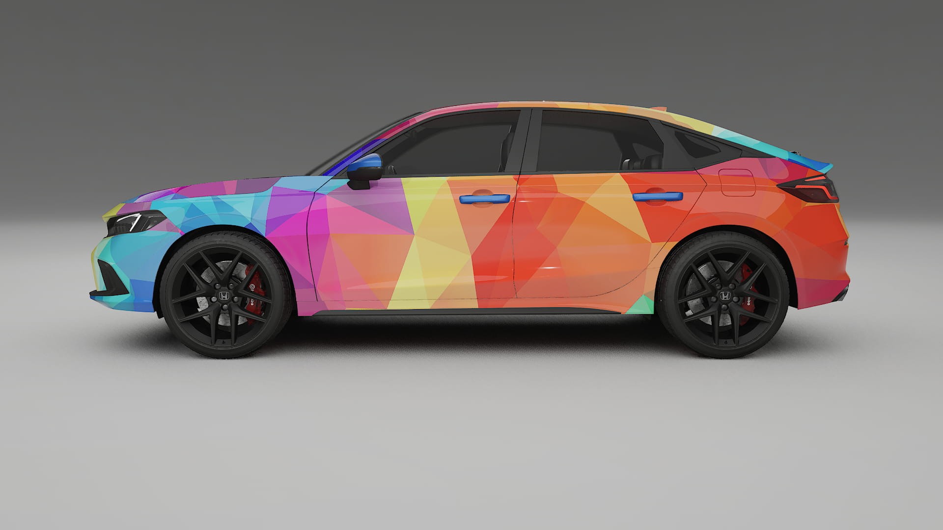 Honda Civic hatchback VECTOR VIBE – Design-Wrap PPF-Kit aus bedruckbarer Polyurethanfolie