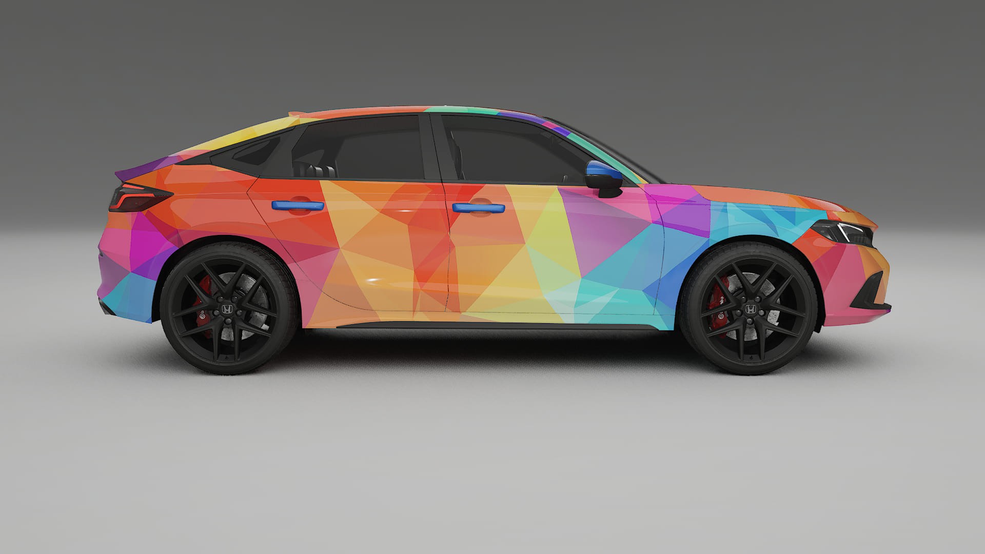 Honda Civic hatchback VECTOR VIBE – Design-Wrap PPF-Kit aus bedruckbarer Polyurethanfolie