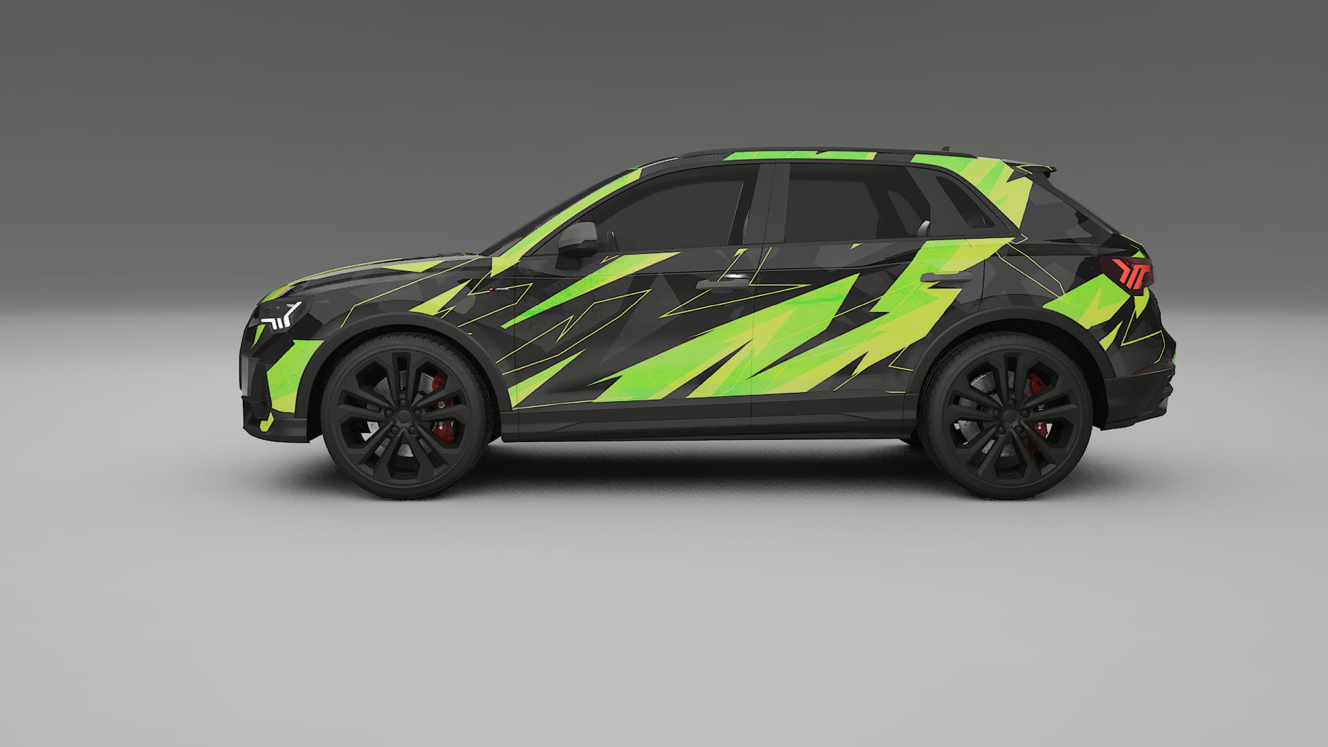 Audi Q3 S-Line F3 NINJA TURTLES – Design-Wrap PPF-Kit aus bedruckbarer Polyurethanfolie