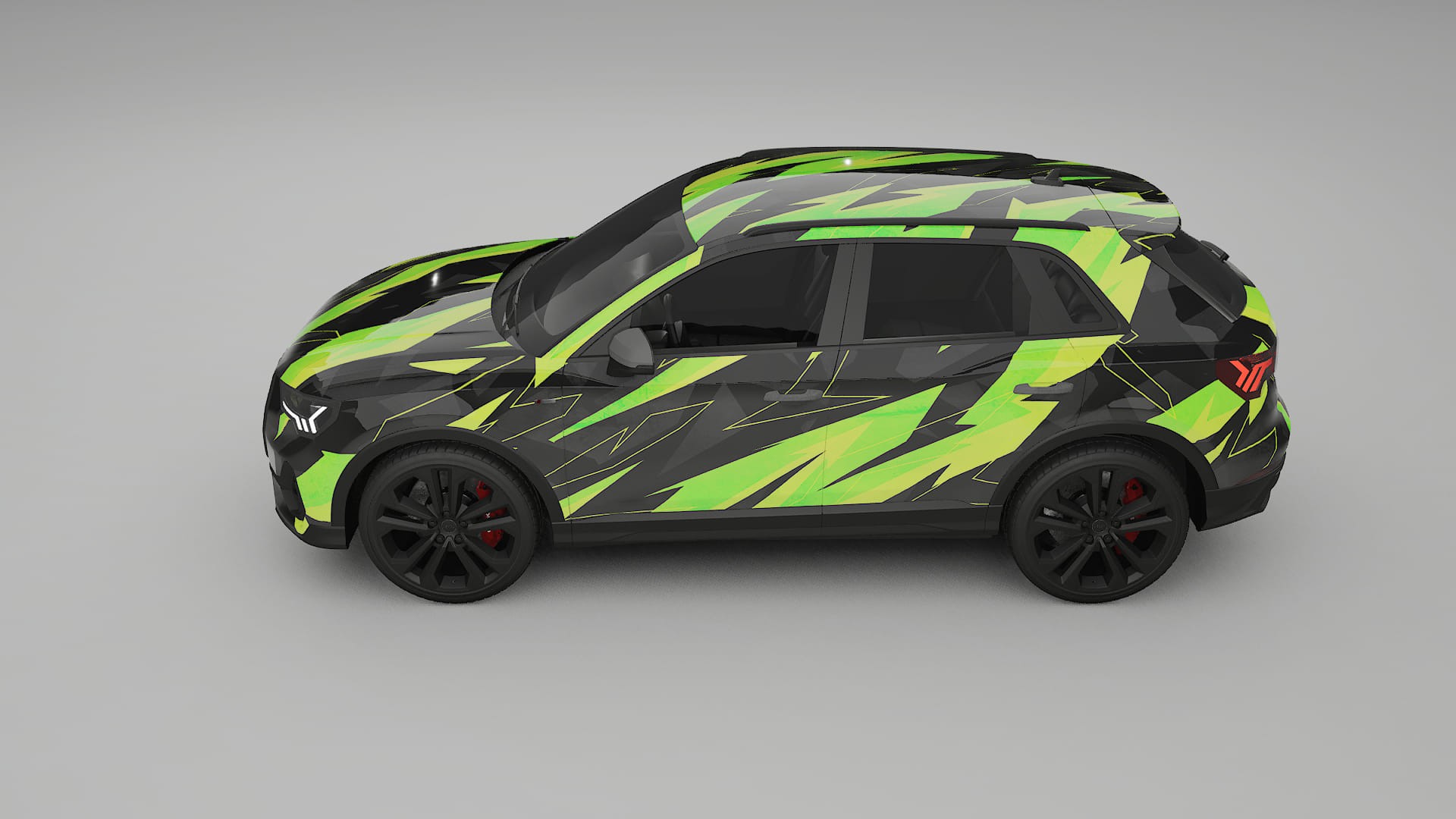 Audi Q3 S-Line F3 NINJA TURTLES – Design-Wrap PPF-Kit aus bedruckbarer Polyurethanfolie