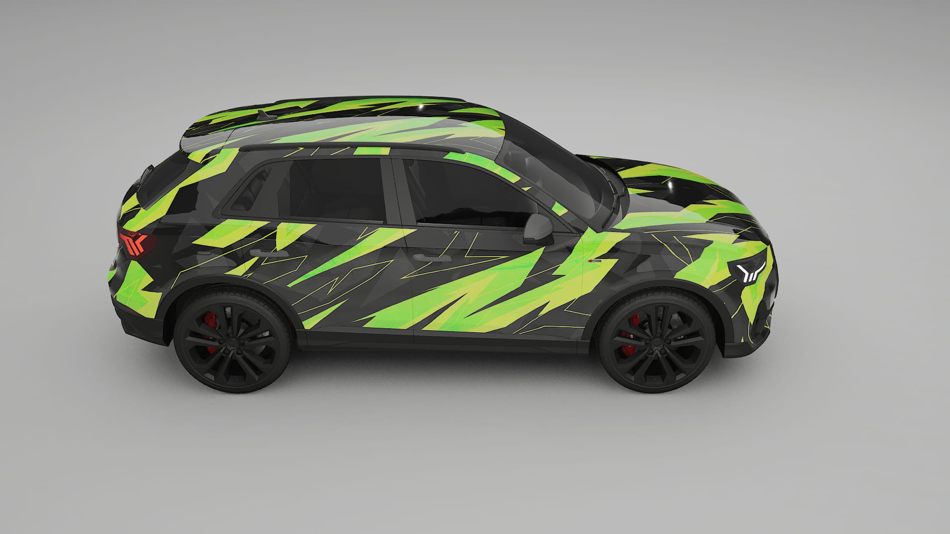Audi Q3 S-Line F3 NINJA TURTLES – Design-Wrap PPF-Kit aus bedruckbarer Polyurethanfolie