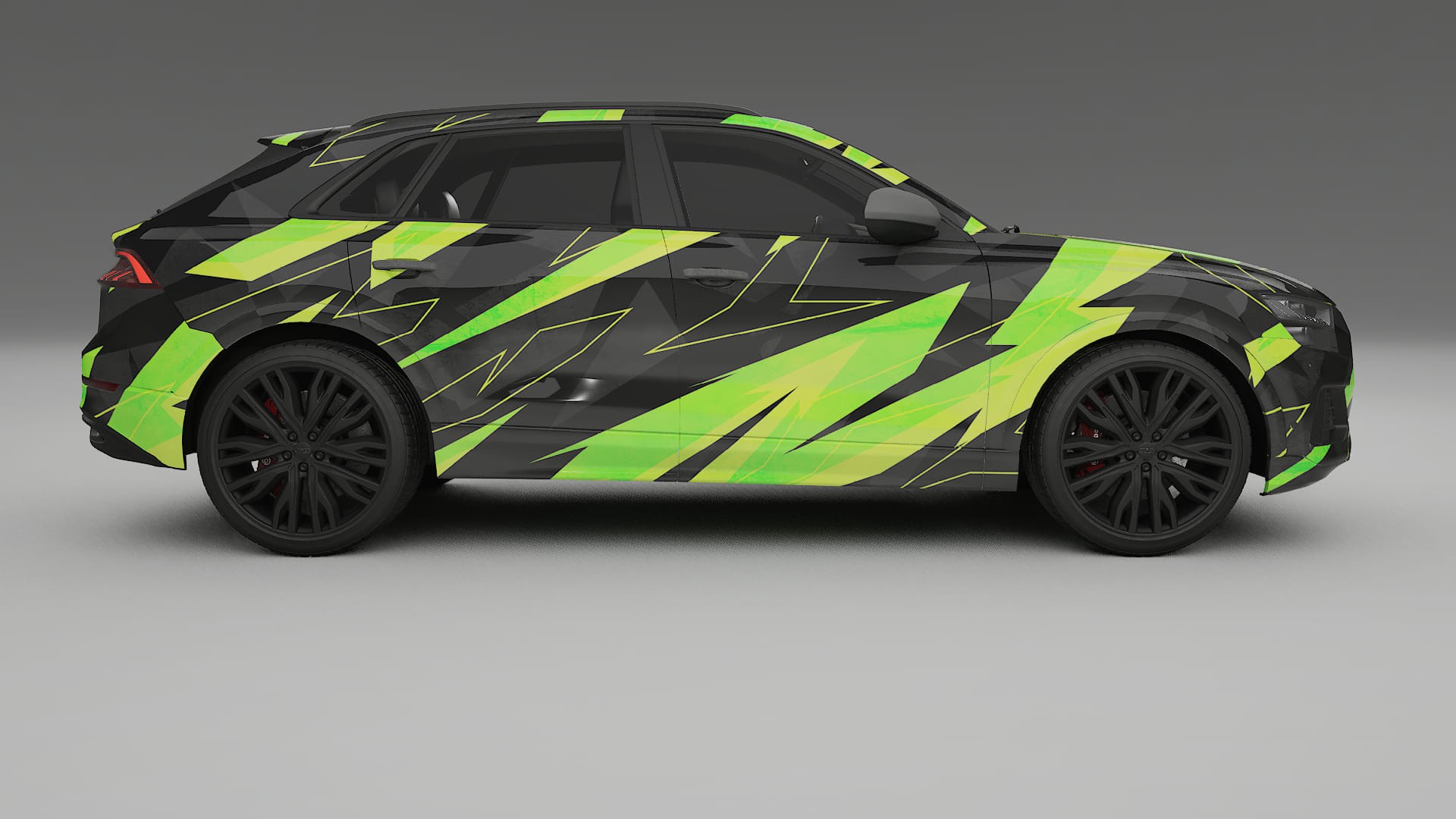 Audi Q8 F1 prefacelift pre-LCI NINJA TURTLES – Design-Wrap PPF-Kit aus bedruckbarer Polyurethanfolie
