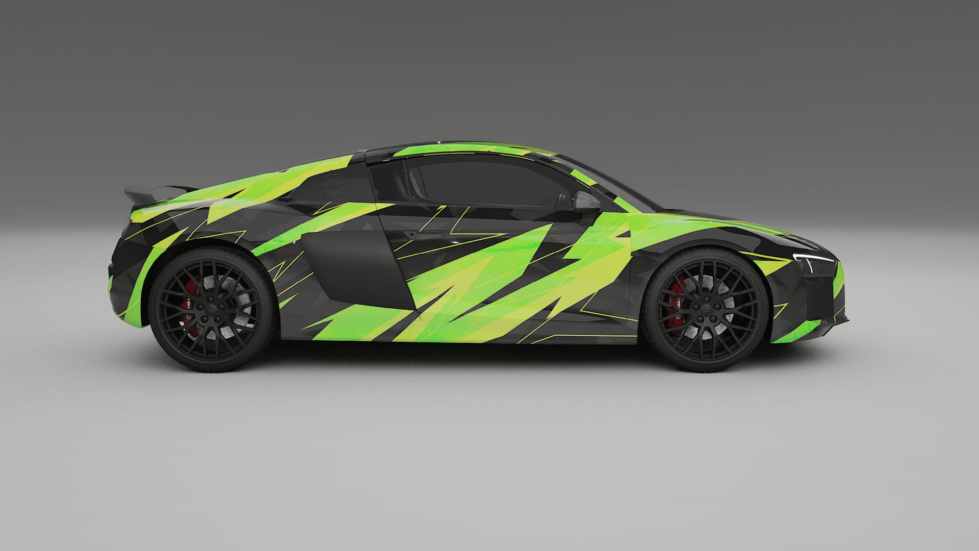 Audi R8 typ-4S prefacelift pre-LCI NINJA TURTLES – Design-Wrap PPF-Kit aus bedruckbarer Polyurethanfolie