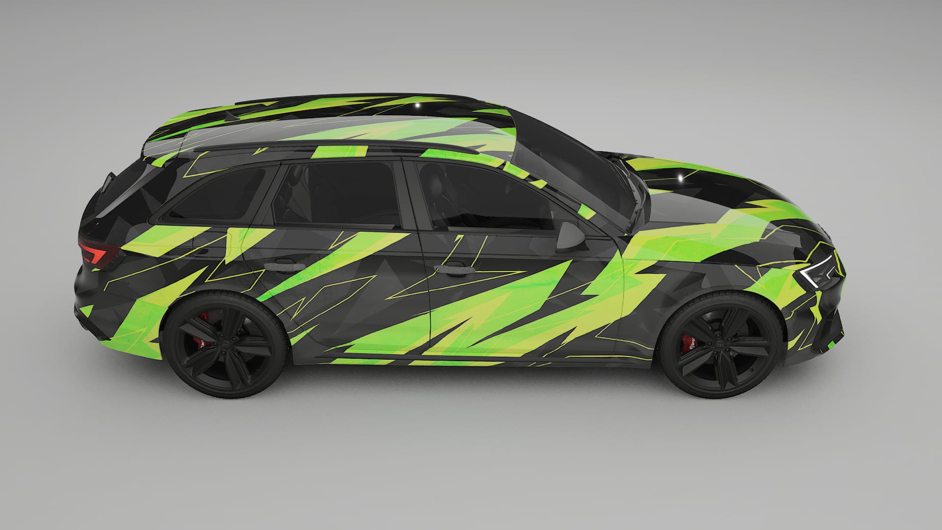 Audi RS4 Avant B9 prefacelift pre-LCI NINJA TURTLES – Design-Wrap PPF-Kit aus bedruckbarer Polyurethanfolie