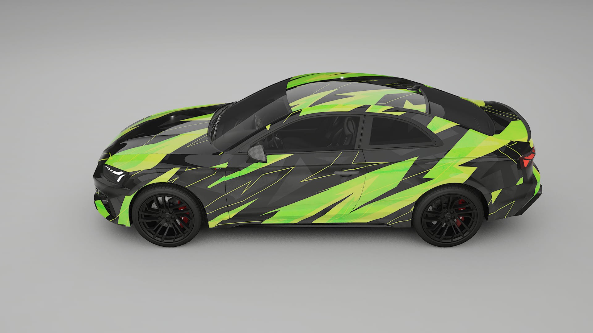 Audi RS5 Coupe B9 facelift pre-LCI NINJA TURTLES – Design-Wrap PPF-Kit aus bedruckbarer Polyurethanfolie