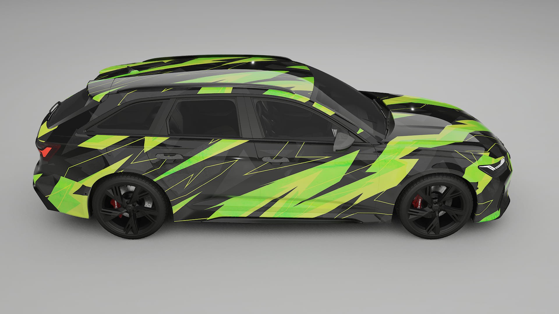 Audi RS6 Avant C8 facelift LCI NINJA TURTLES – Design-Wrap PPF-Kit aus bedruckbarer Polyurethanfolie
