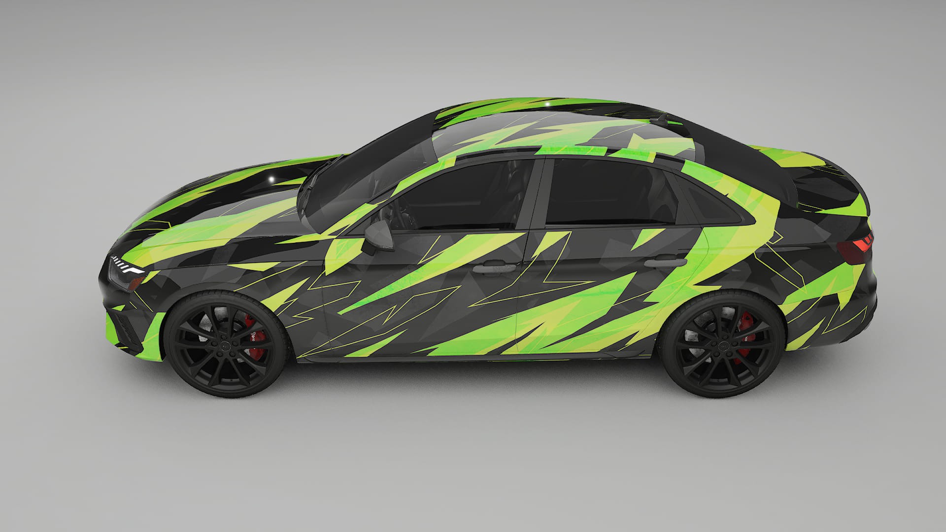 Audi S4 Sedan B9 facelift LCI NINJA TURTLES – Design-Wrap PPF-Kit aus bedruckbarer Polyurethanfolie