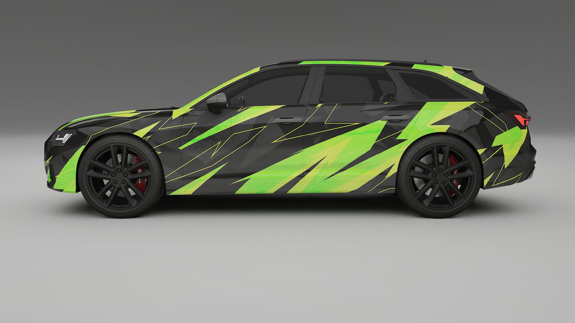 Audi S6 Avant prefacelift pre-LCI C8 NINJA TURTLES – Design-Wrap PPF-Kit aus bedruckbarer Polyurethanfolie