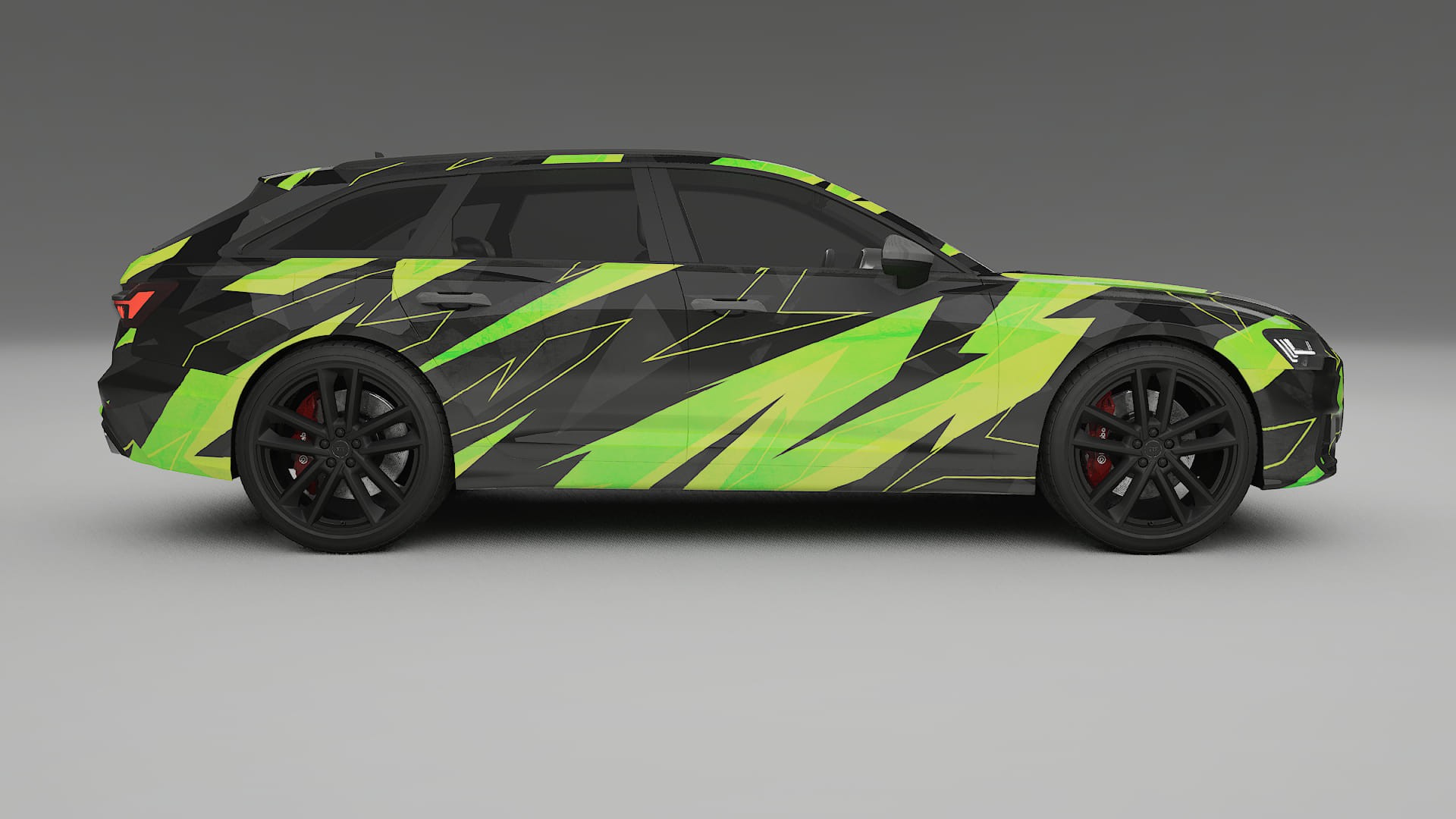 Audi S6 Avant prefacelift pre-LCI C8 NINJA TURTLES – Design-Wrap PPF-Kit aus bedruckbarer Polyurethanfolie