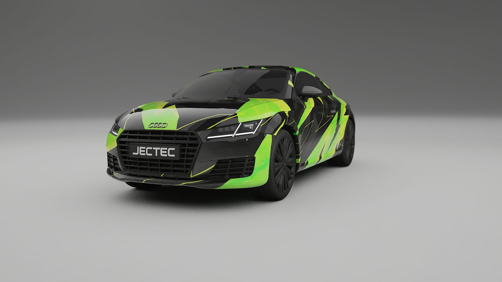 Audi TT Coupe 8S prefacelift pre-LCI NINJA TURTLES – Design-Wrap PPF-Kit aus bedruckbarer Polyurethanfolie